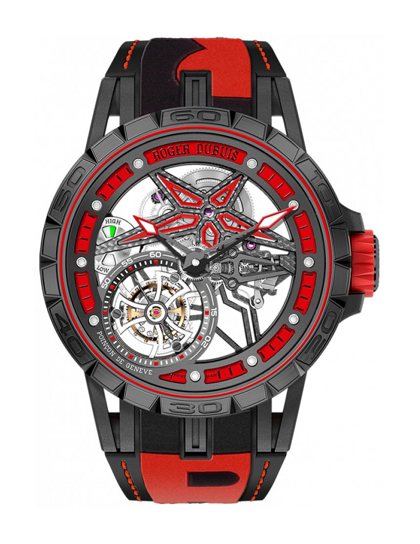 Roger Dubuis Excalibur Spider PitStop – Single Flying Tourbillon luxury timepiece - detailed view