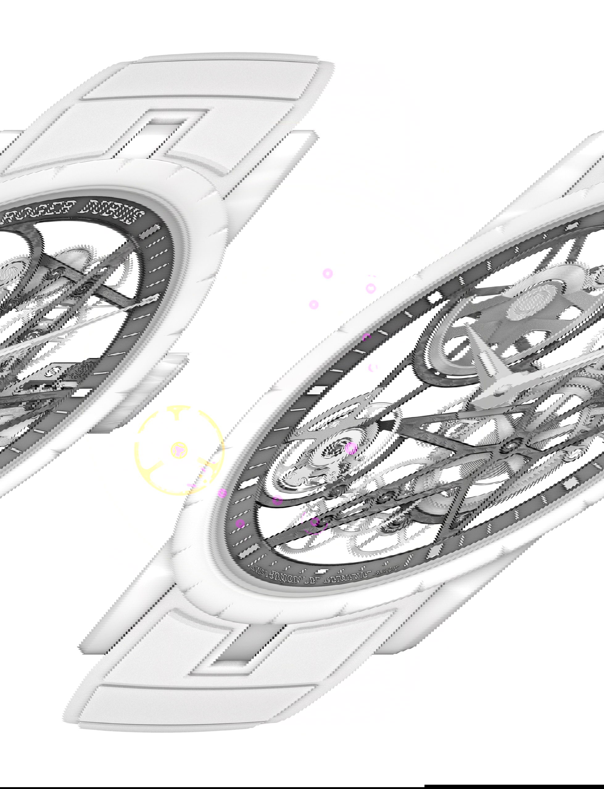 Roger Dubuis Excalibur White MCF luxury timepiece - detailed view