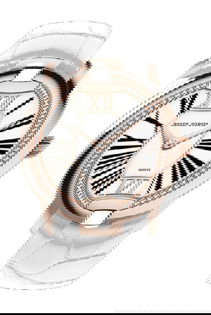 Roger Dubuis Velvet Pink Gold – White Alligator Strap luxury timepiece - detailed view