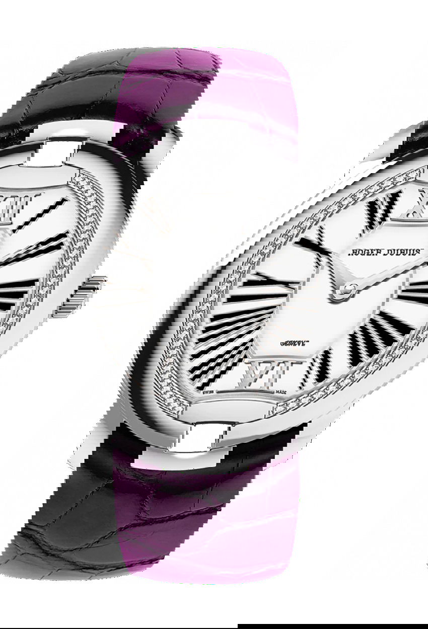 Roger Dubuis Velvet White Gold – Purple Alligator Strap luxury timepiece - detailed view