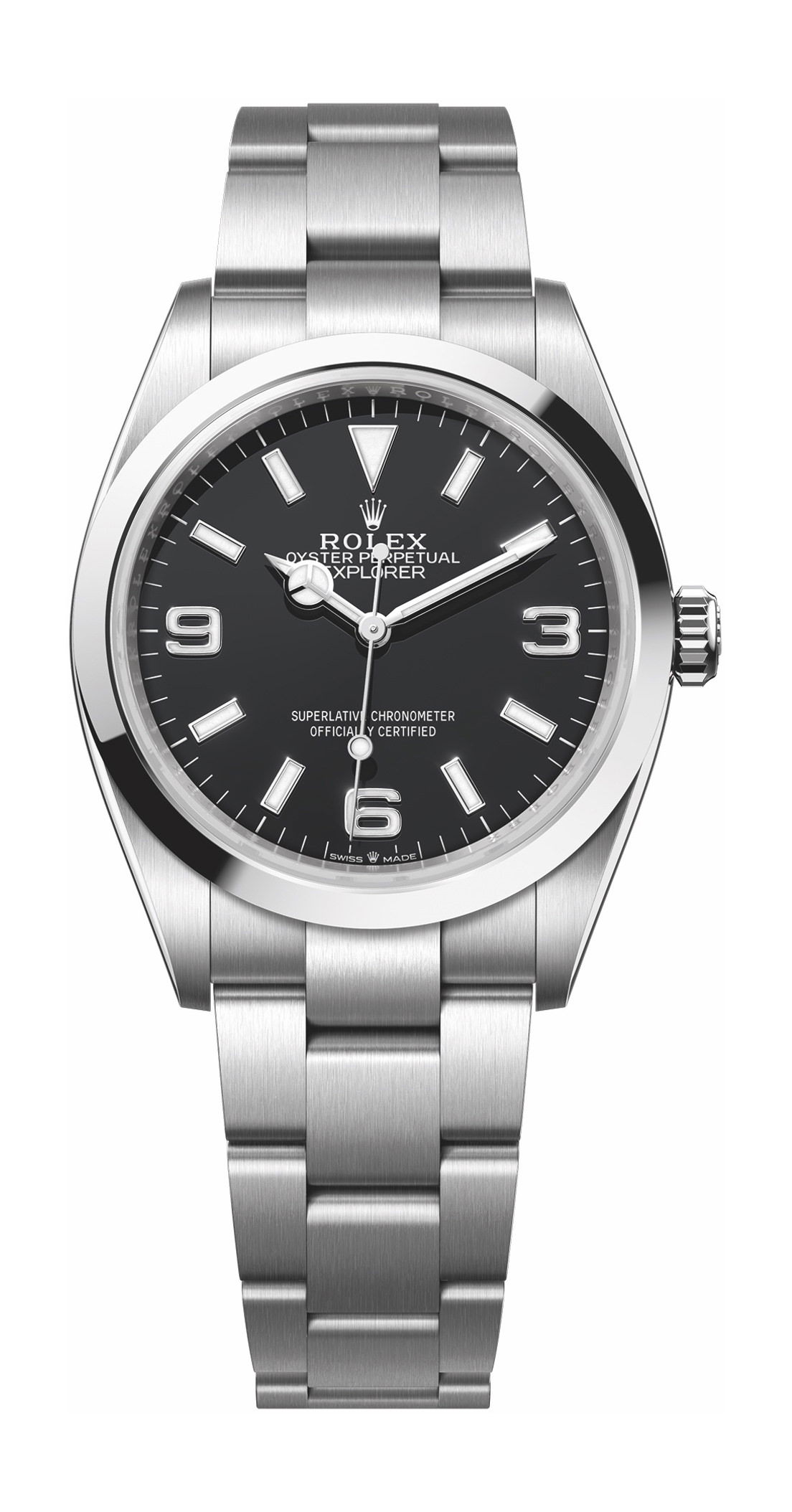 Rolex Explorer 36 luxury timepiece - detailed view