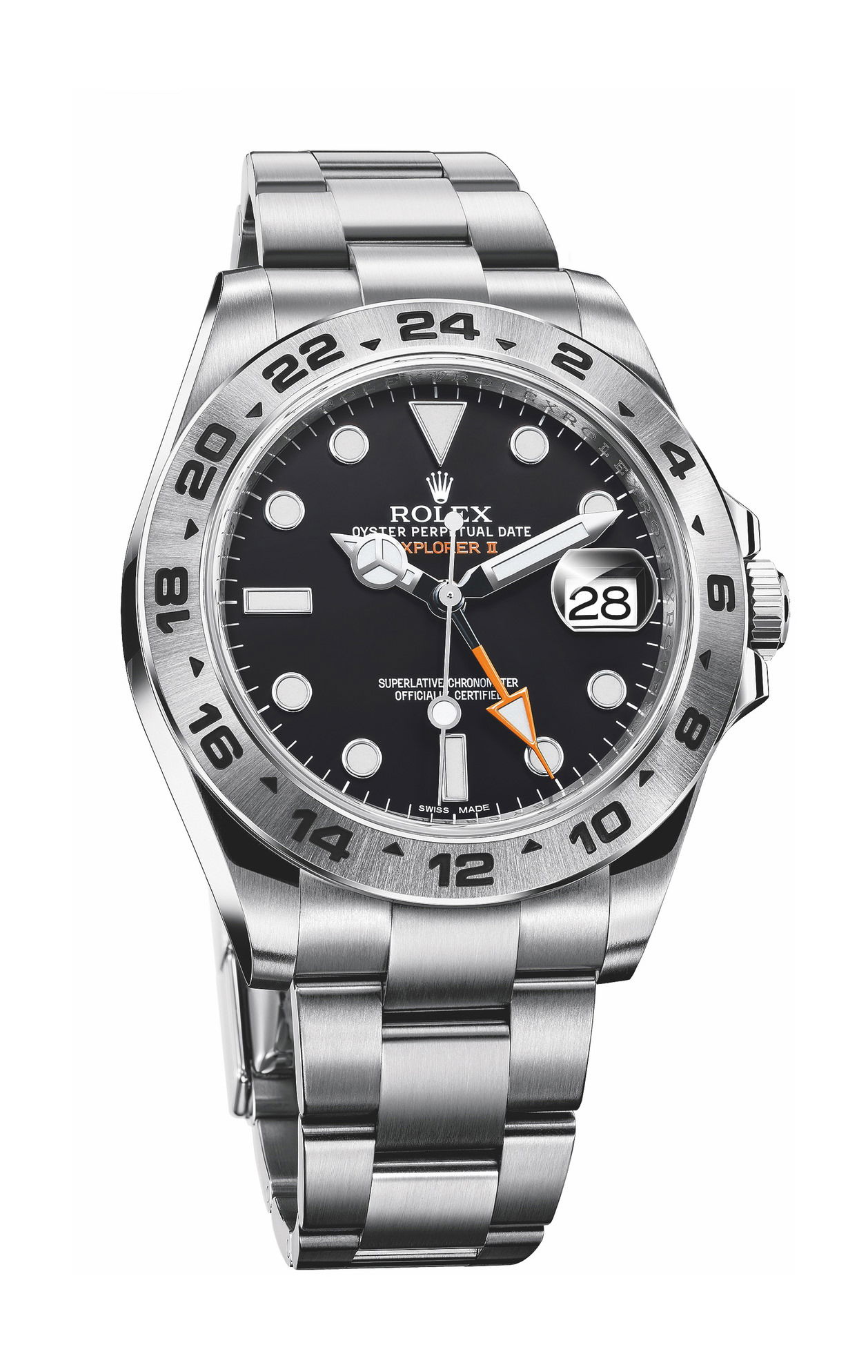 Rolex Explorer II luxury timepiece - detailed view
