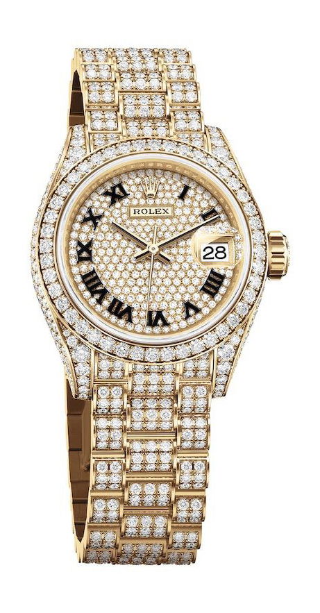 Rolex Lady-Datejust luxury timepiece - detailed view