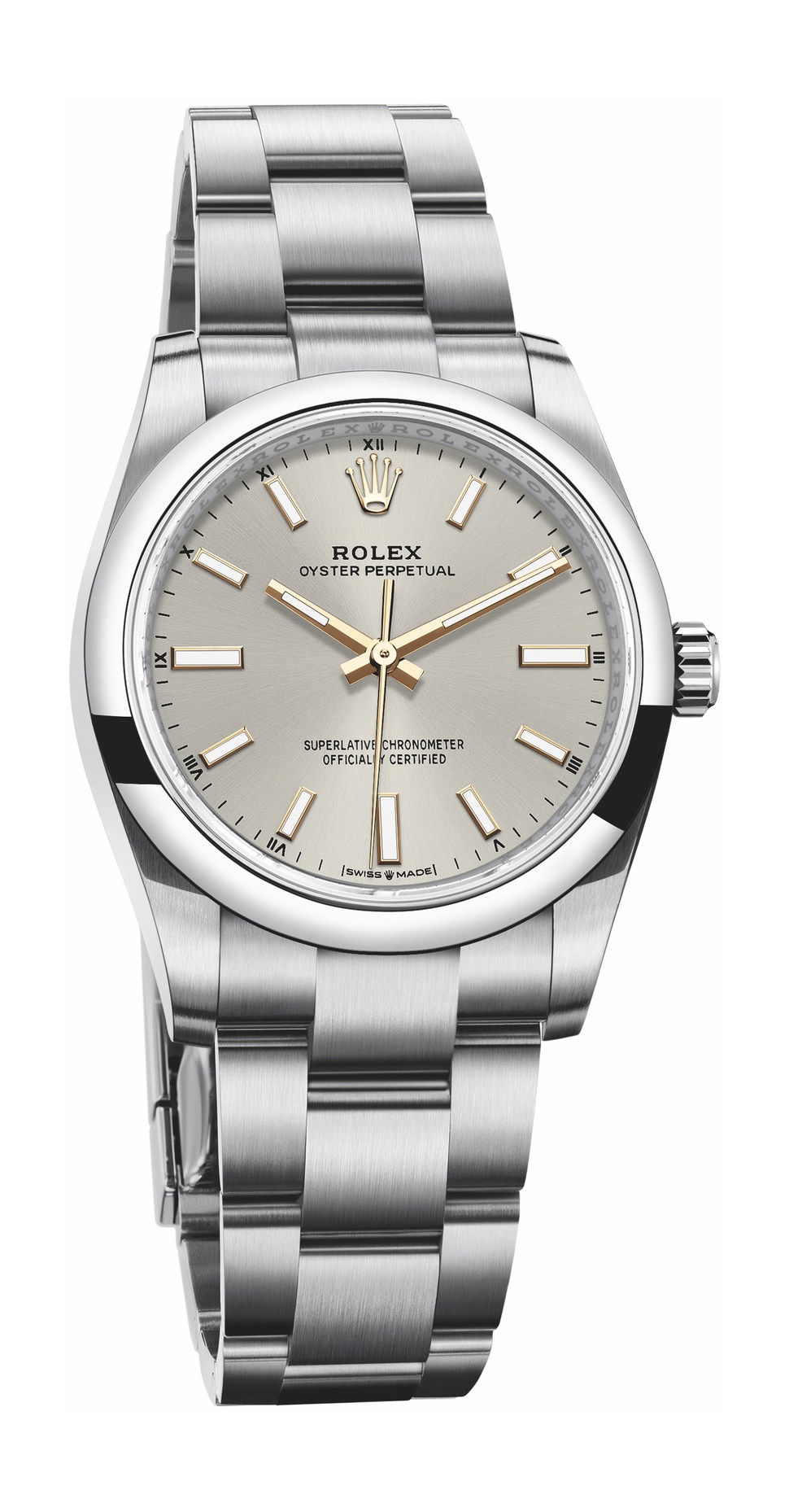Rolex Oyster Perpetual 34 luxury timepiece - detailed view