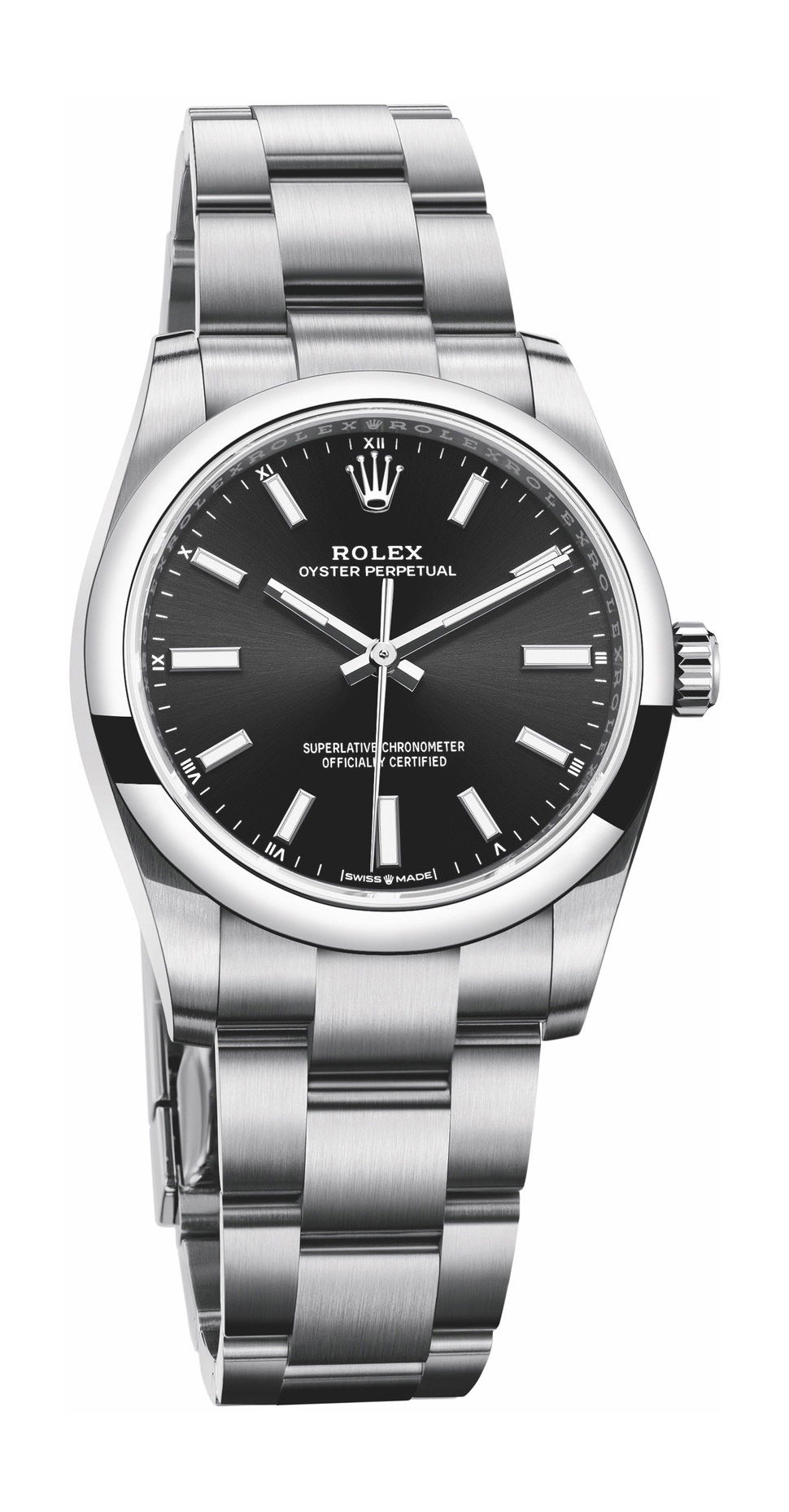 Rolex Oyster Perpetual 34 luxury timepiece - detailed view