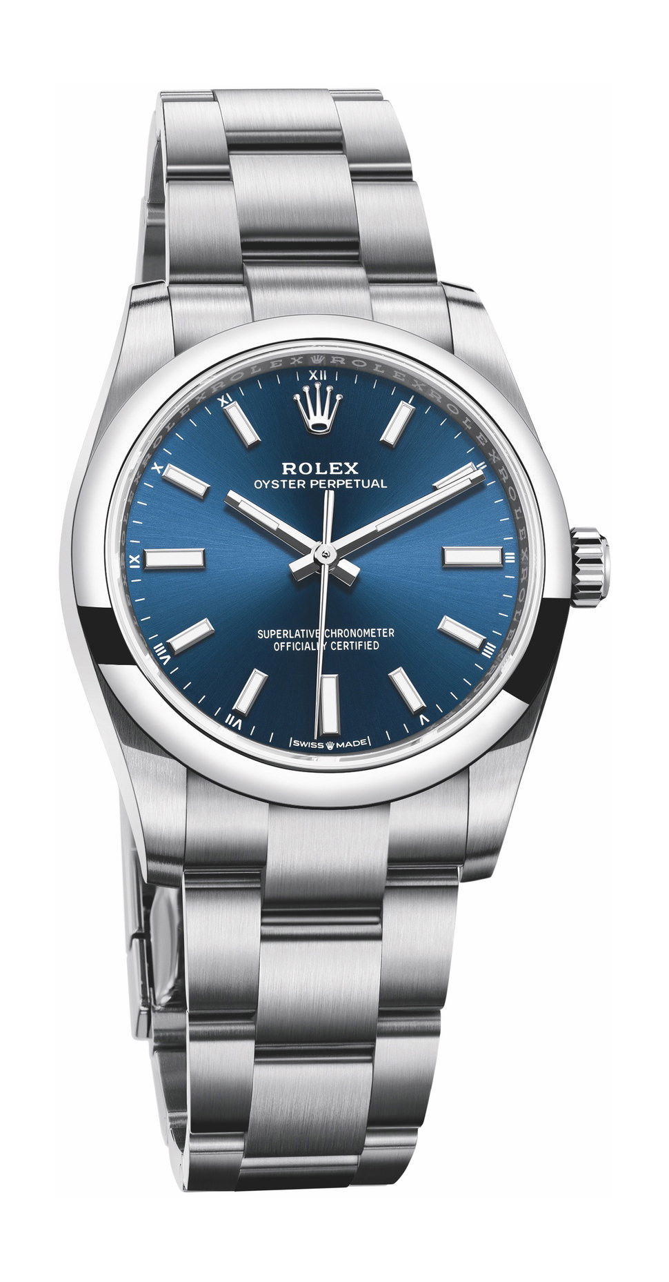 Rolex Oyster Perpetual 34 luxury timepiece - detailed view