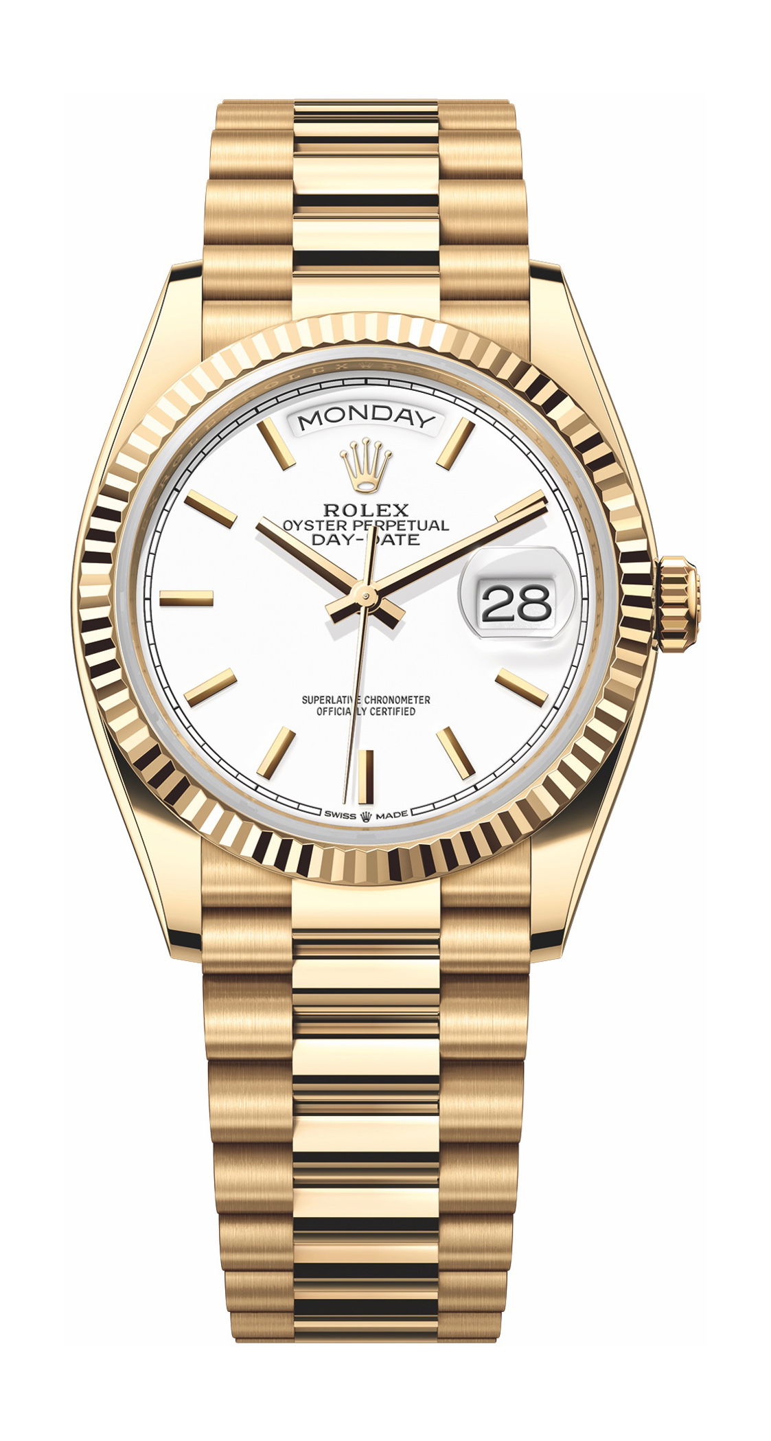 Rolex Oyster Perpetual Day-Date 36 luxury timepiece - detailed view
