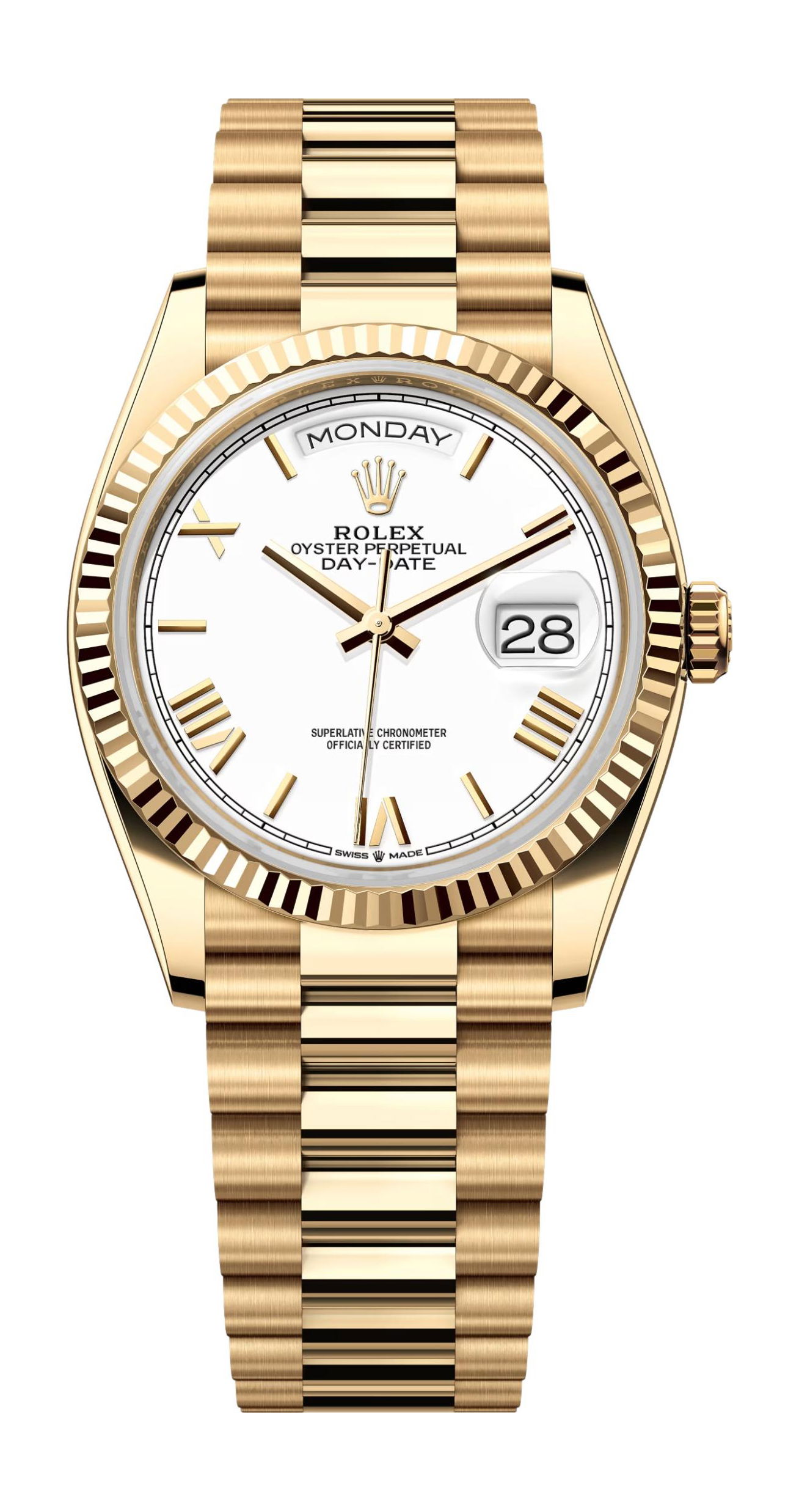 Rolex Oyster Perpetual Day-Date 36 luxury timepiece - detailed view