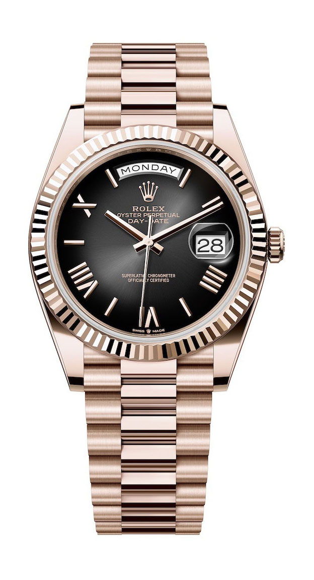 Rolex Oyster Perpetual Day-Date 40 luxury timepiece - detailed view