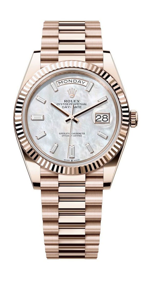 Rolex Oyster Perpetual Day-Date 40 luxury timepiece - detailed view