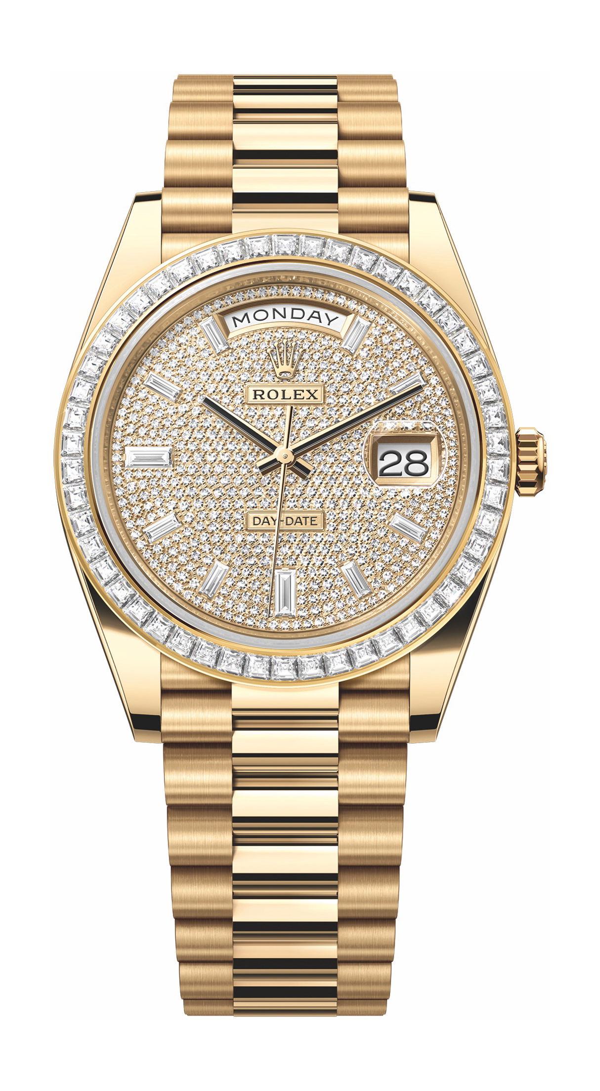 Rolex Oyster Perpetual Day-Date 40 luxury timepiece - detailed view