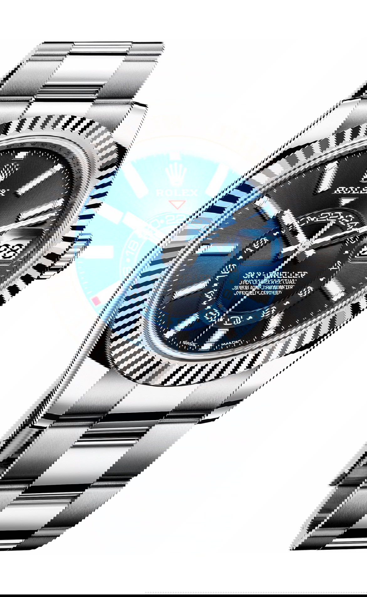 Rolex Sky-Dweller luxury timepiece - detailed view