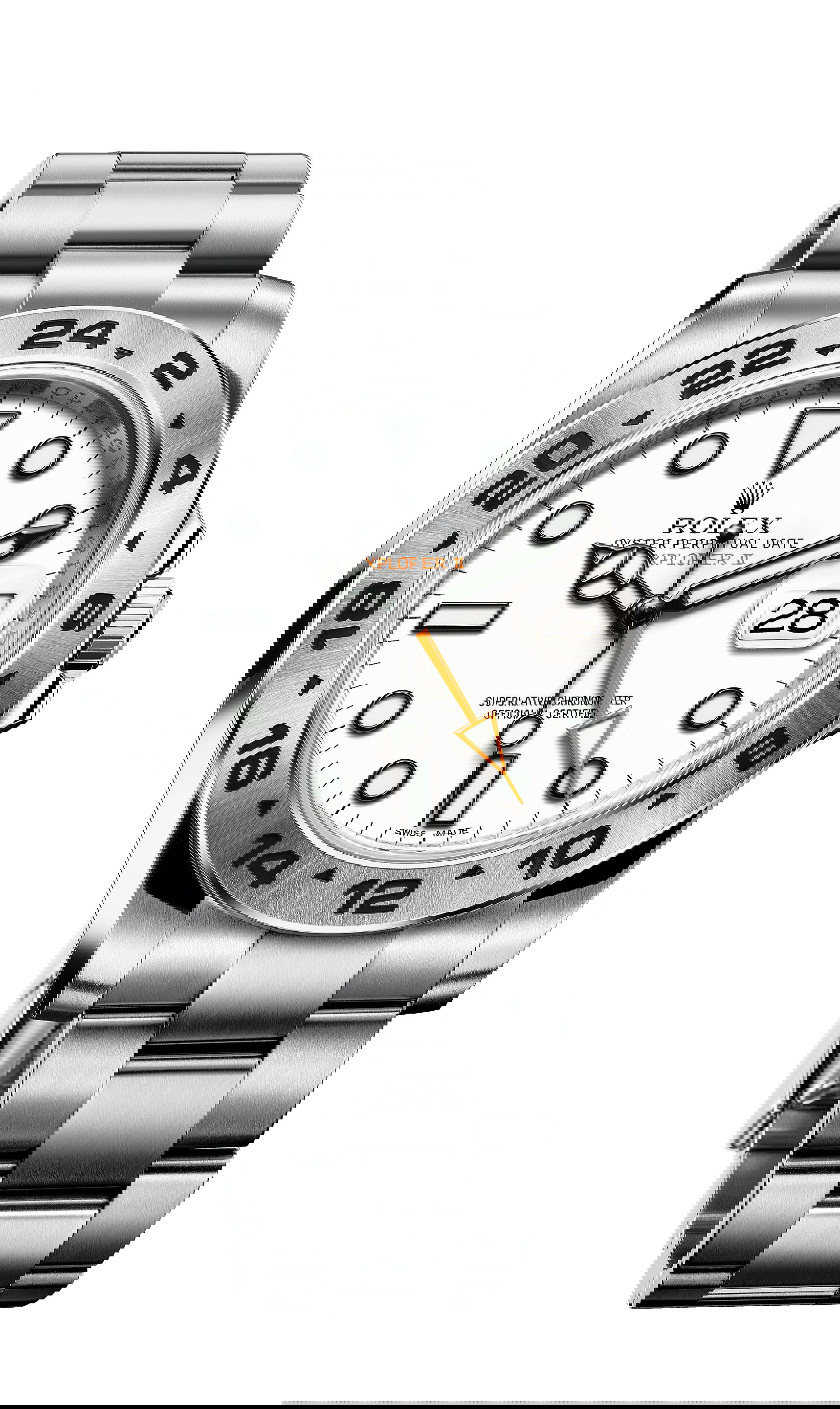 Rolex Explorer II luxury timepiece - detailed view
