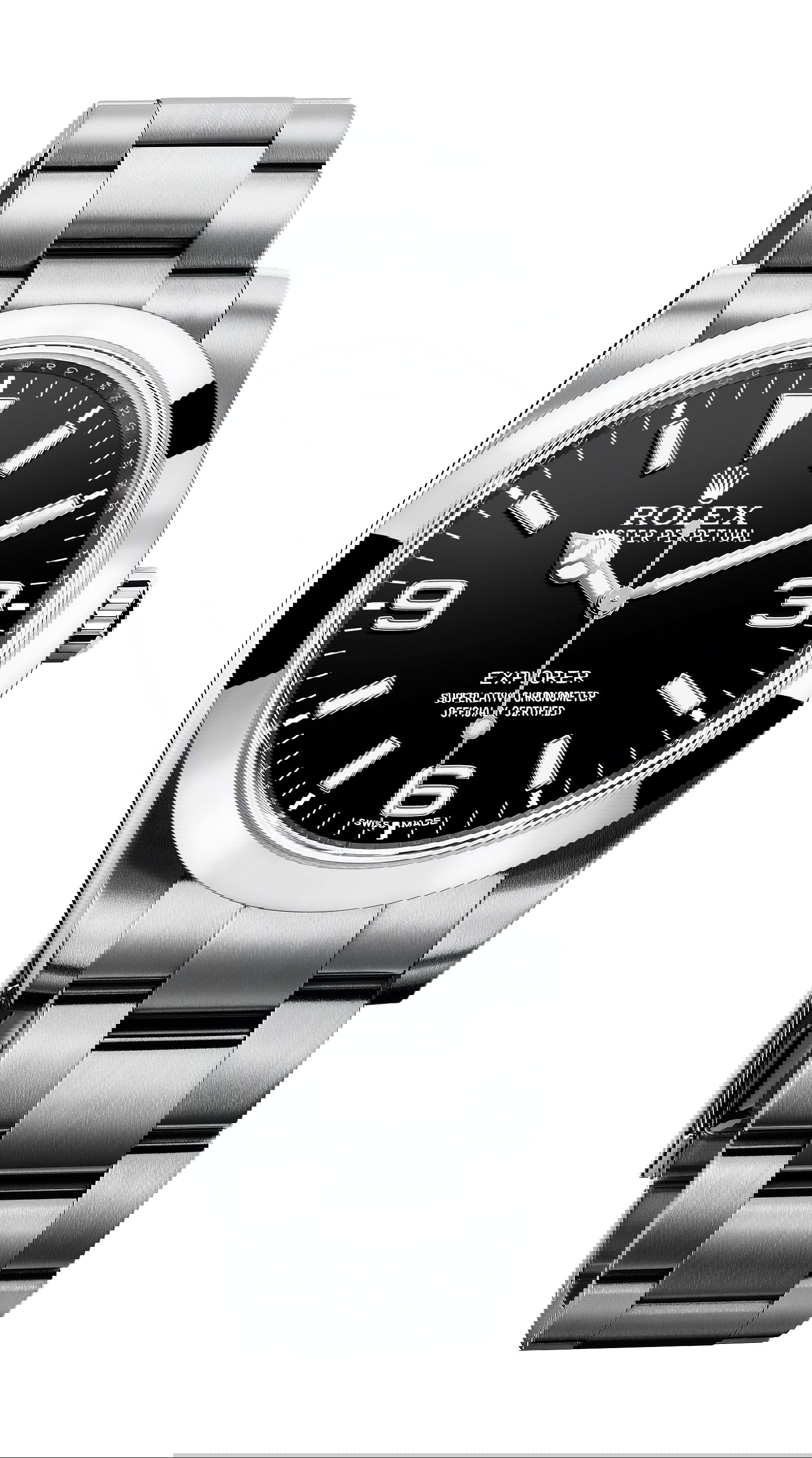Rolex Explorer luxury timepiece - detailed view