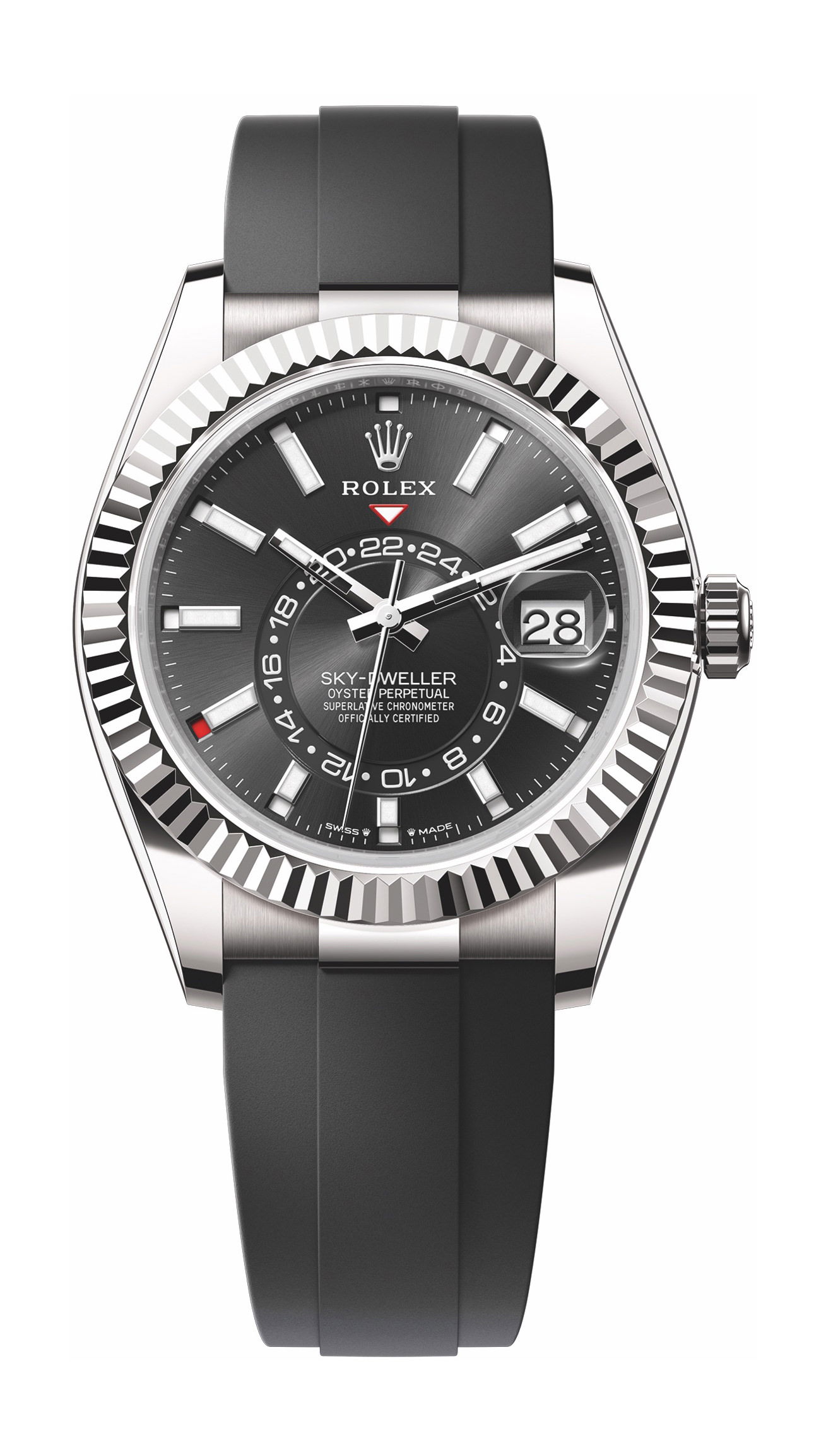 Rolex Sky-Dweller luxury timepiece - detailed view