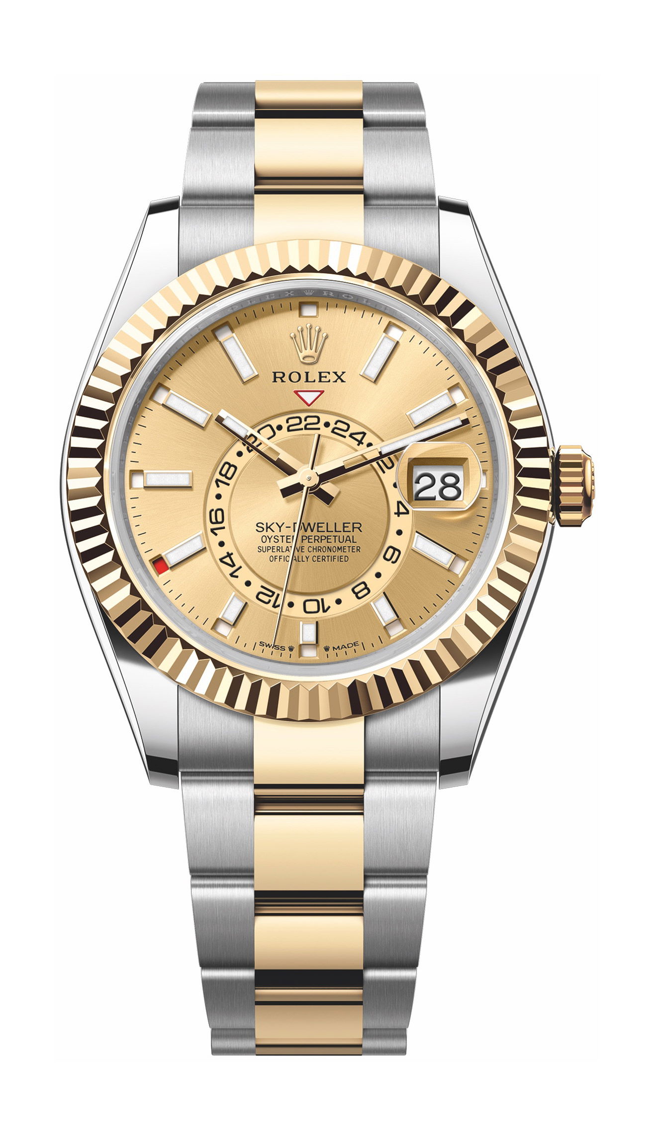 Rolex Sky-Dweller luxury timepiece - detailed view