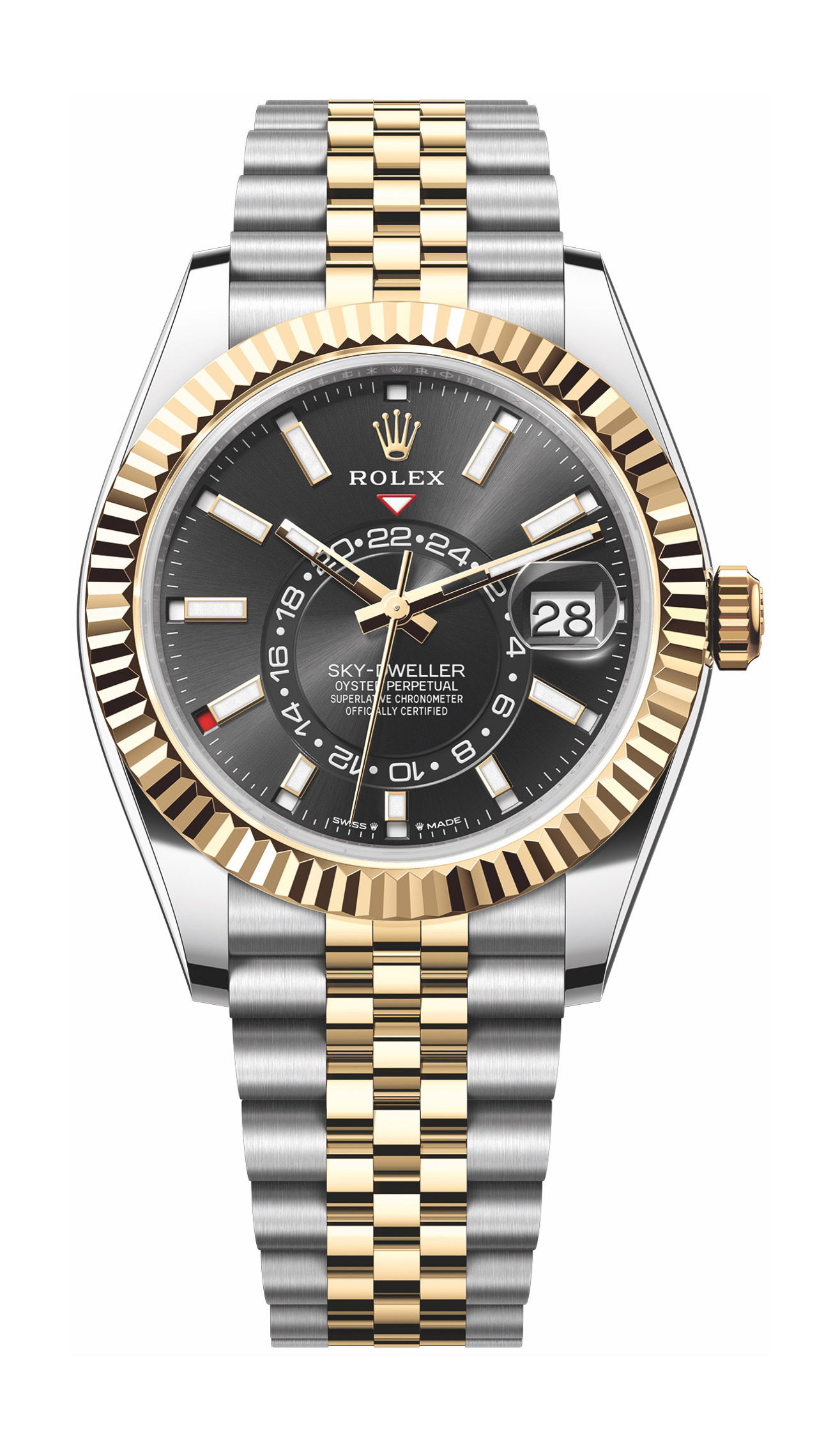 Rolex Sky-Dweller luxury timepiece - detailed view
