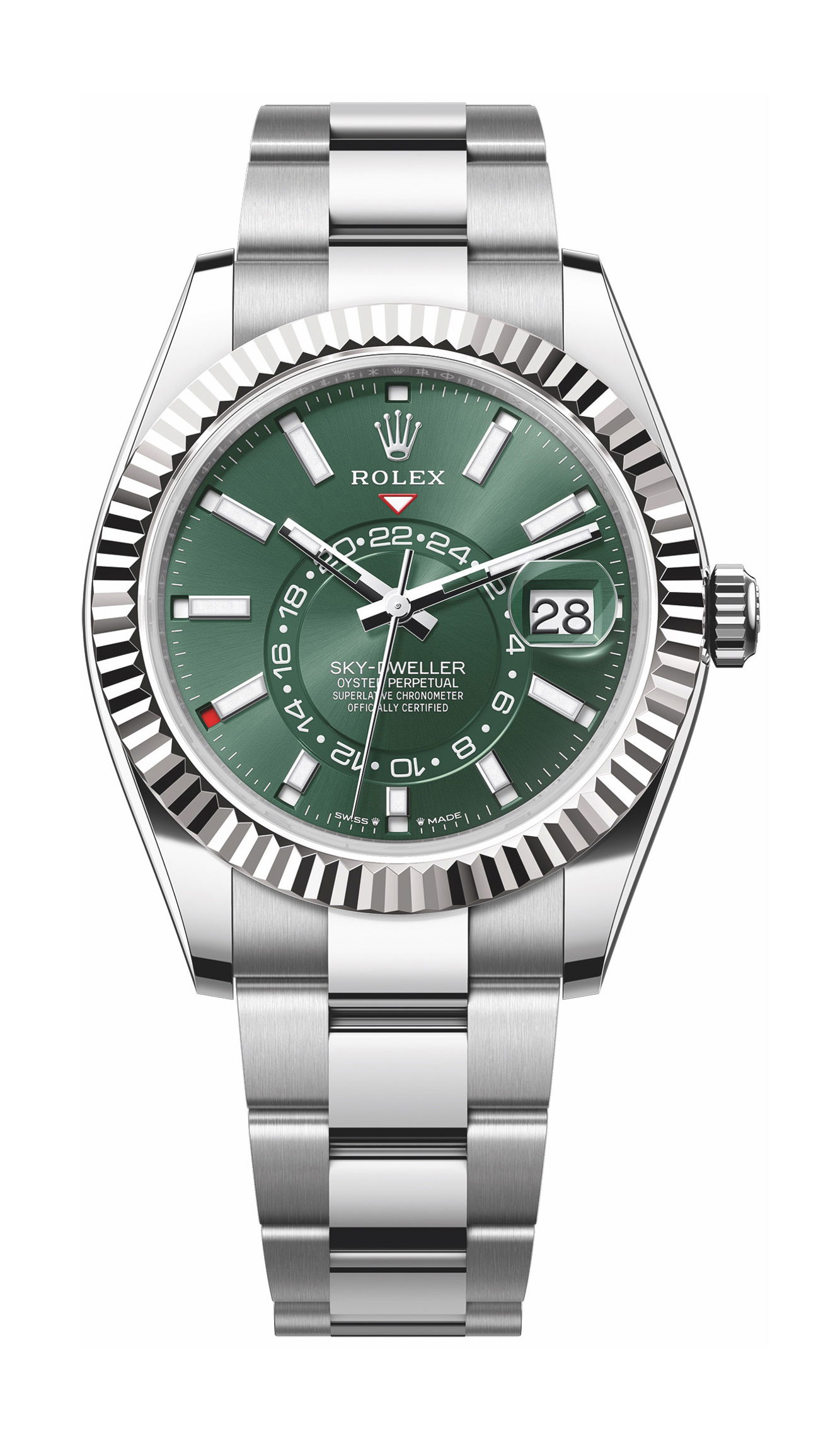 Rolex Sky-Dweller luxury timepiece - detailed view