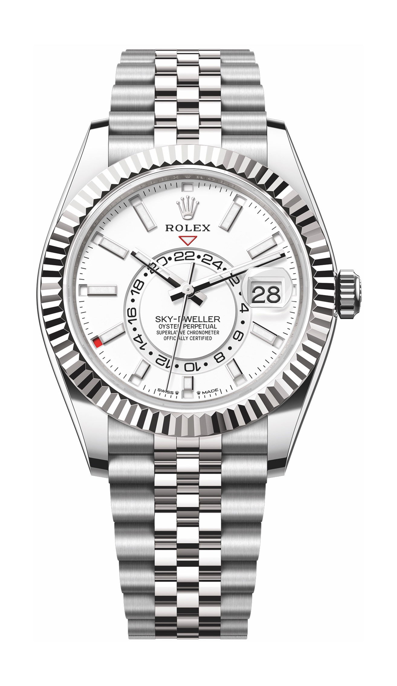 Rolex Sky-Dweller luxury timepiece - detailed view