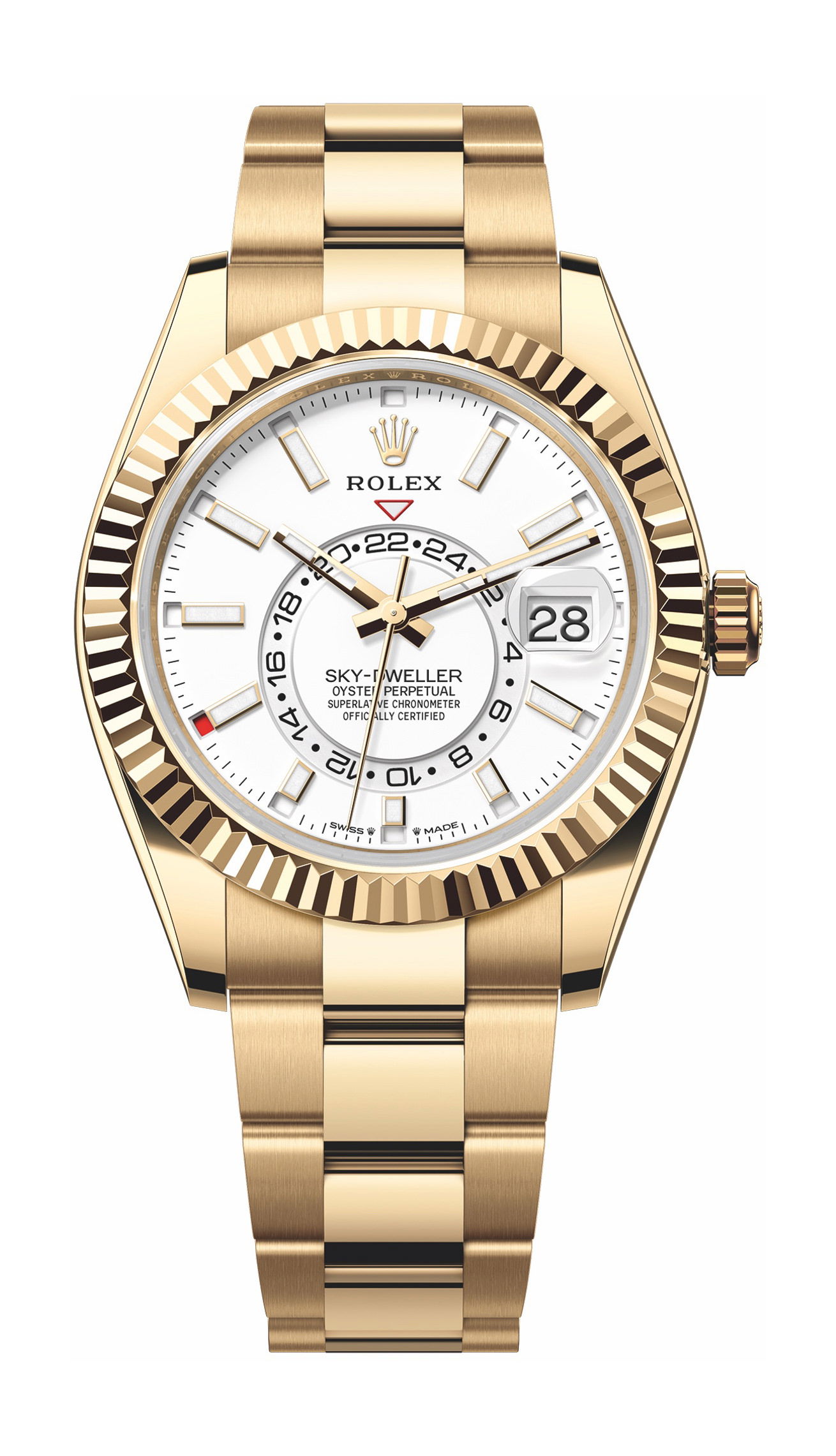 Rolex Sky-Dweller luxury timepiece - detailed view