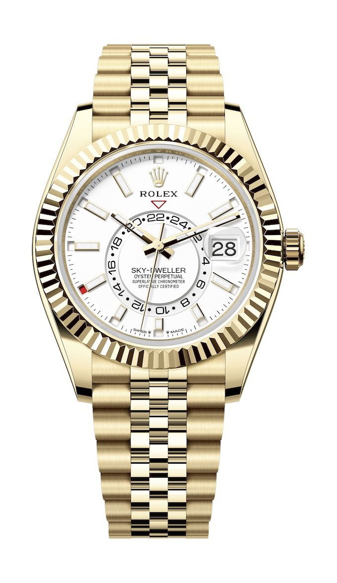 Rolex Sky-Dweller luxury timepiece - detailed view