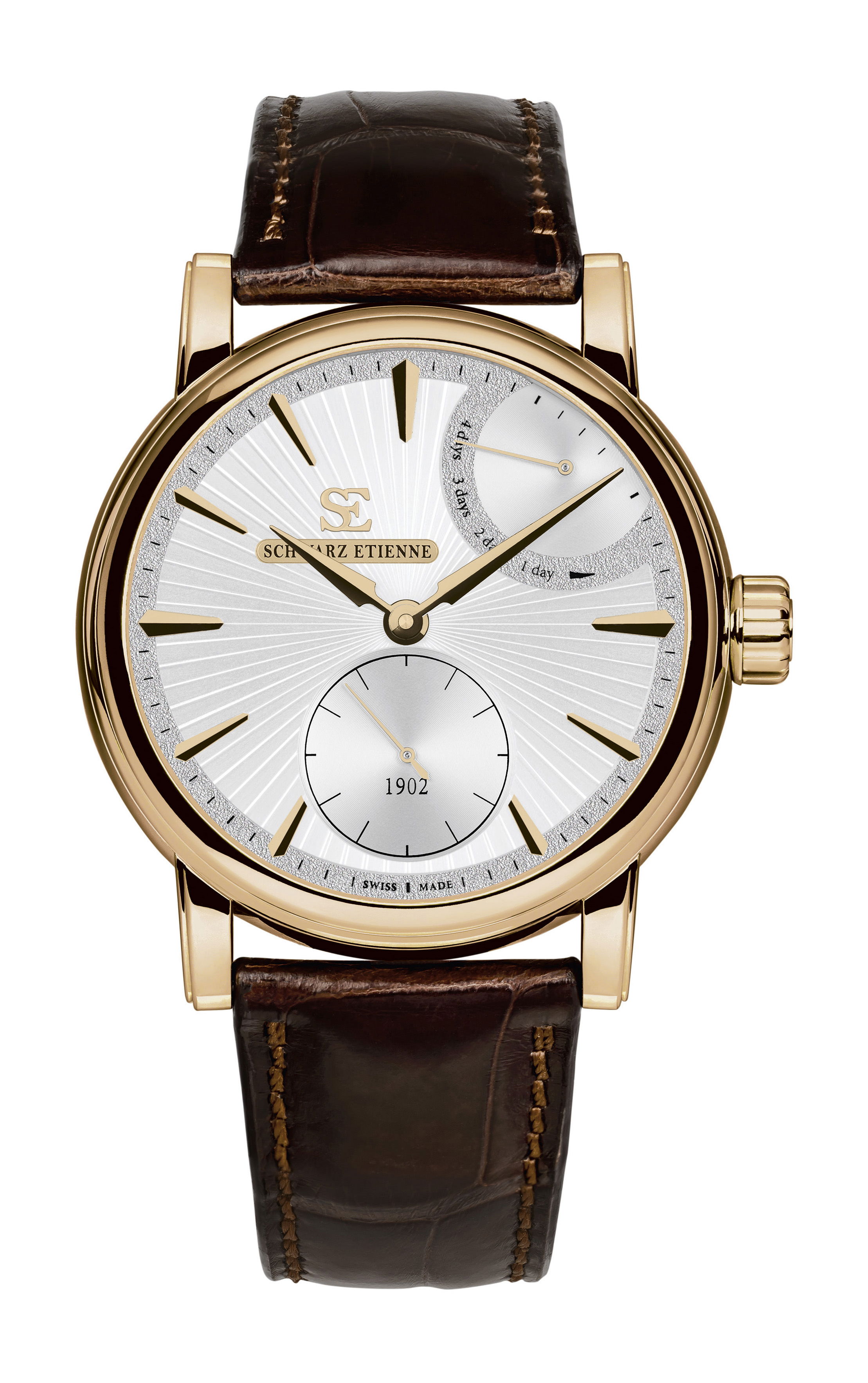 Schwarz Etienne Roma Power Reserve luxury timepiece - detailed view