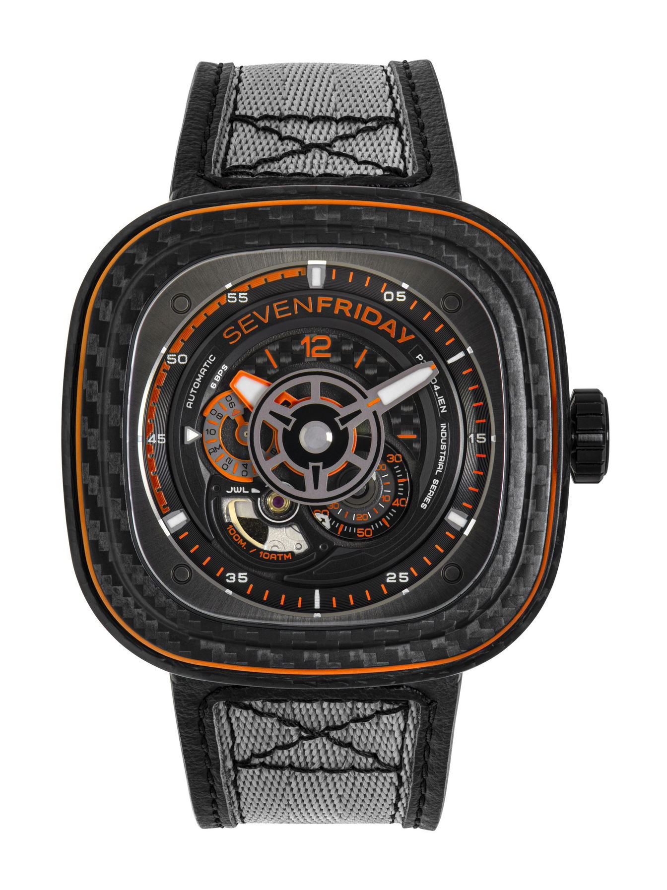 SevenFriday P3C/07 Orange luxury timepiece - detailed view