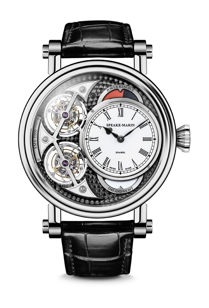 Speake Marin Black Magister Vertical Double Tourbillon watch