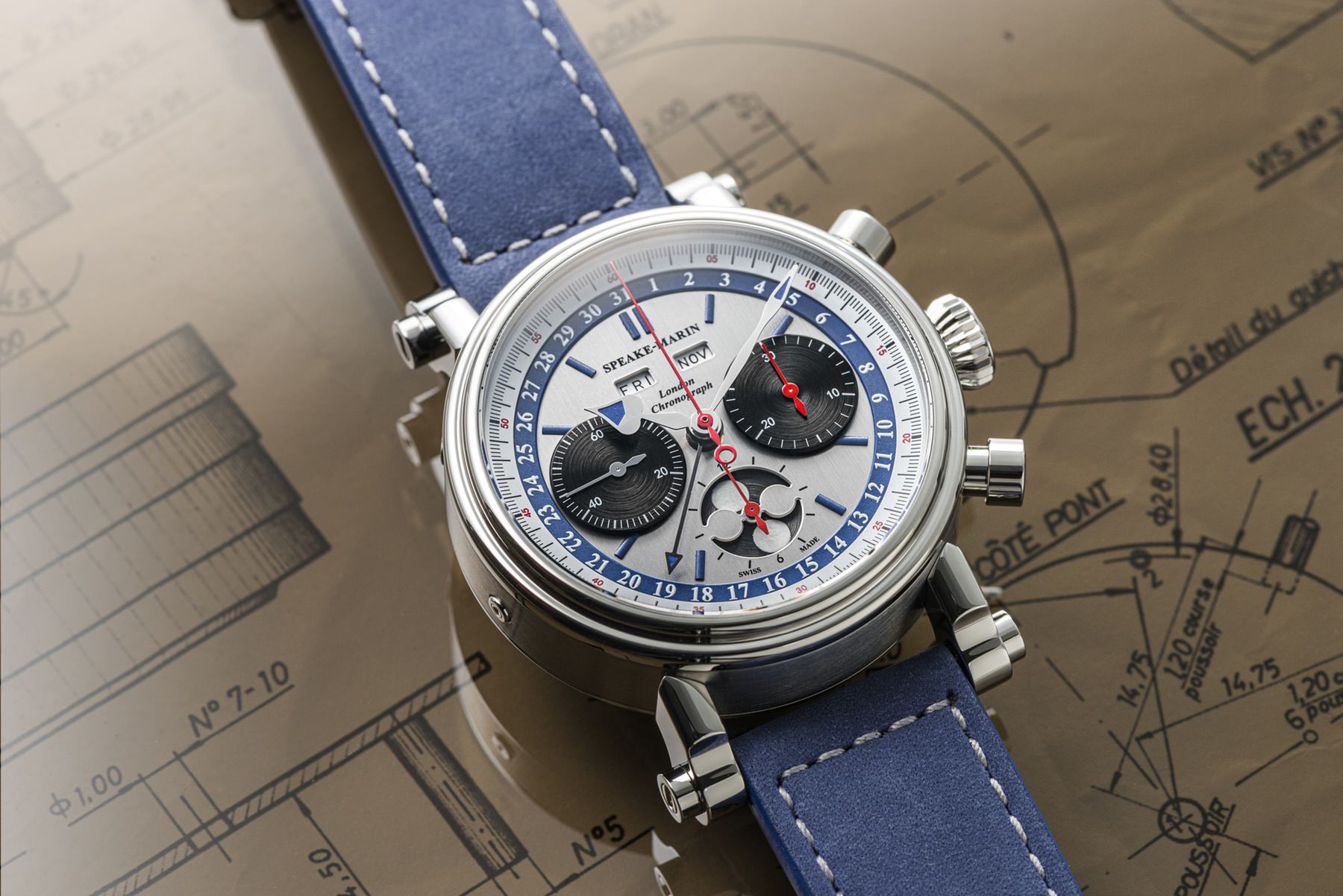 Speake-Marin London Chronograph Triple Date - View 3