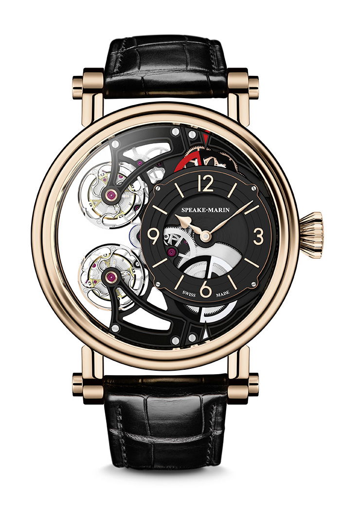 Speake Marin Magister Vertical Double Tourbillon Openworked watch