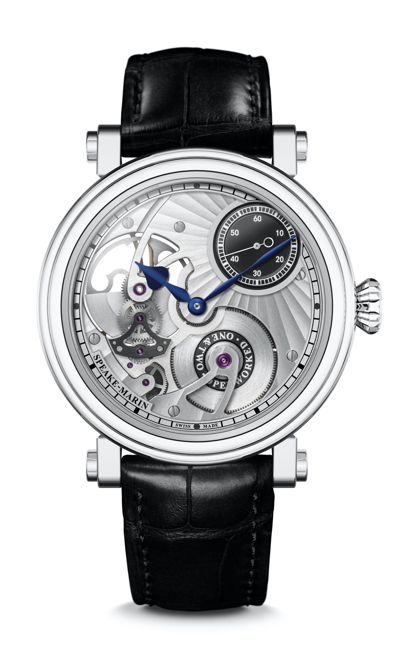 Speake-Marin Openworked Red Gold luxury timepiece - detailed view