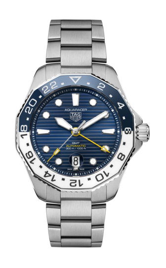 TAG Heuer Aquaracer Professional 300 GMT luxury timepiece - detailed view