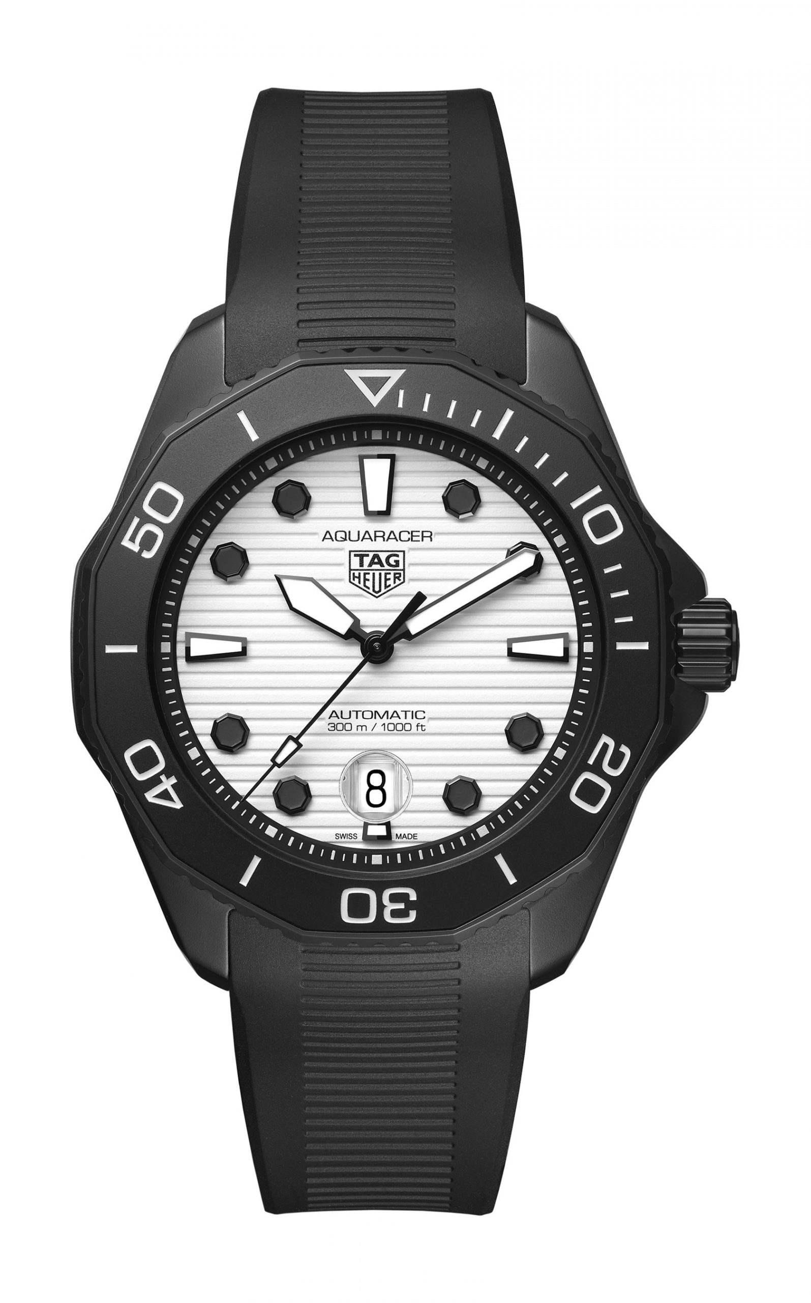 TAG Heuer Aquaracer Professional 300 Night Diver luxury timepiece - detailed view