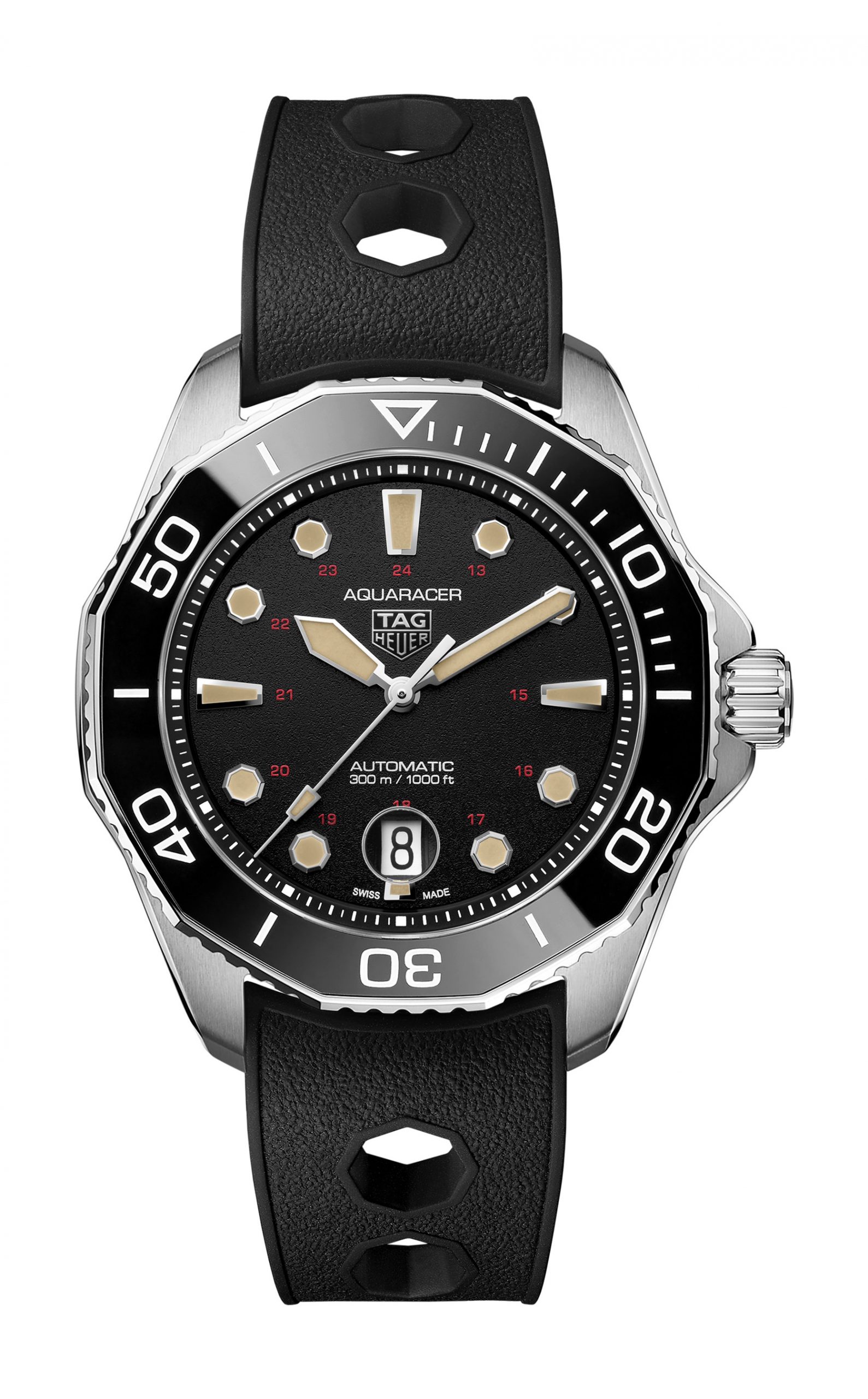 TAG Heuer Aquaracer Professional 300 Tribute to Ref. 844 luxury timepiece - detailed view