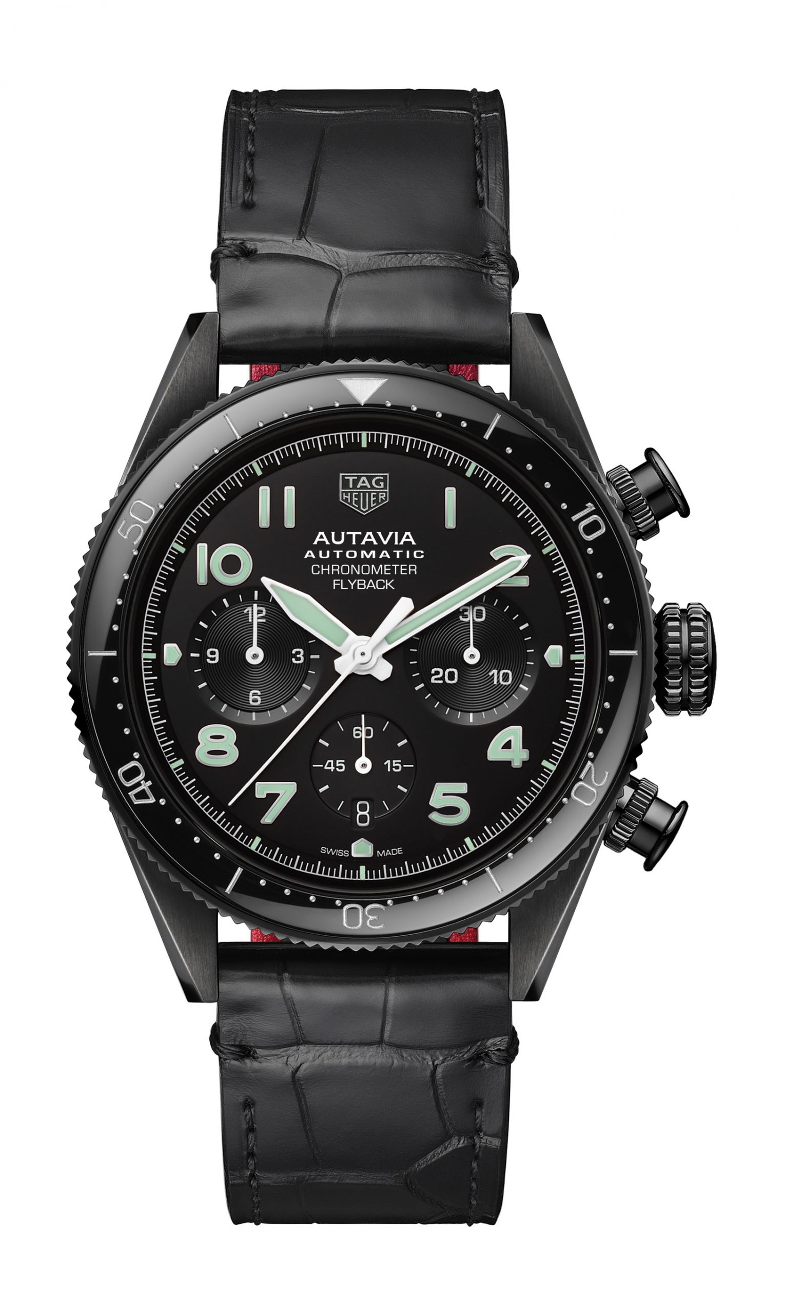 TAG Heuer Autavia Chronometer Flyback 60th Anniversary luxury timepiece - detailed view