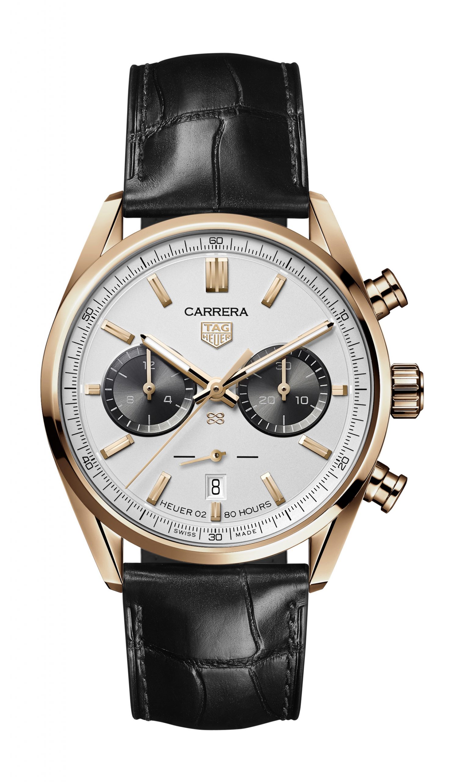 TAG Heuer Carrera Chronograph Jack Heuer Birthday Gold Limited Edition luxury timepiece - detailed view