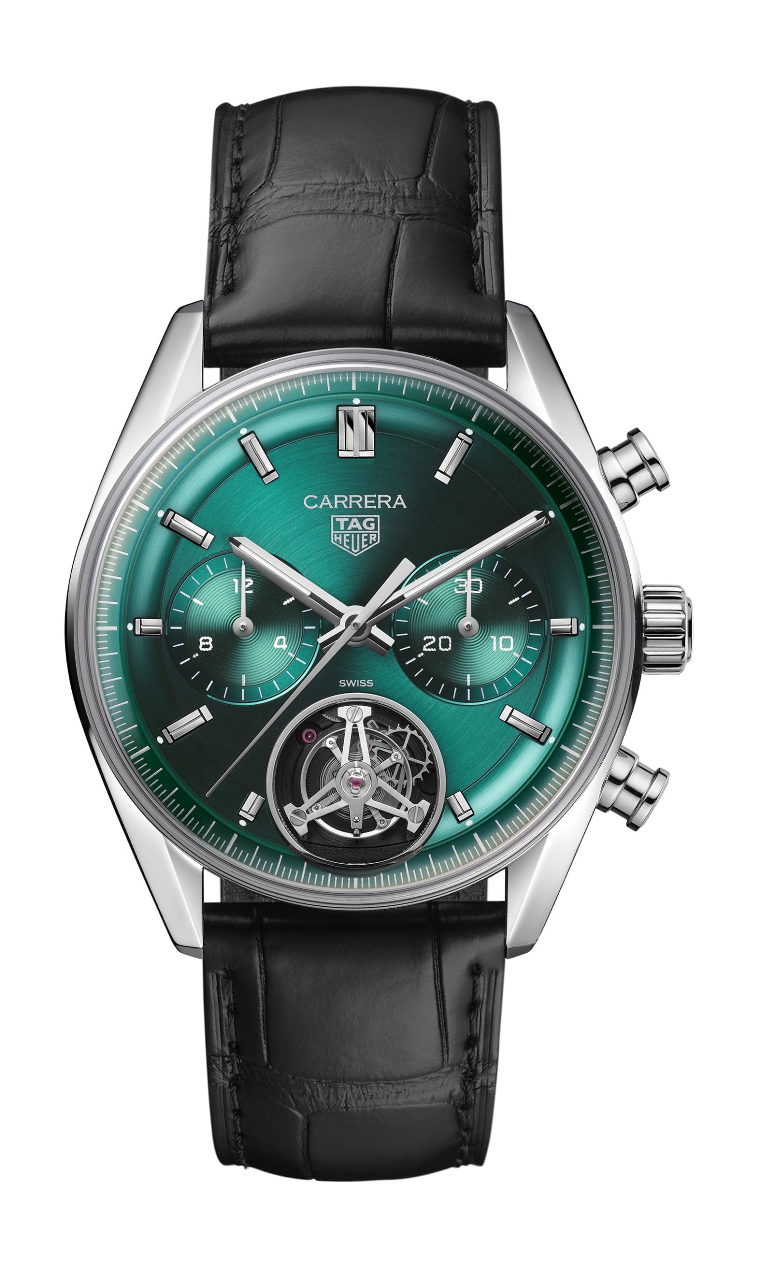 TAG Heuer Carrera Chronograph Tourbillon luxury timepiece - detailed view