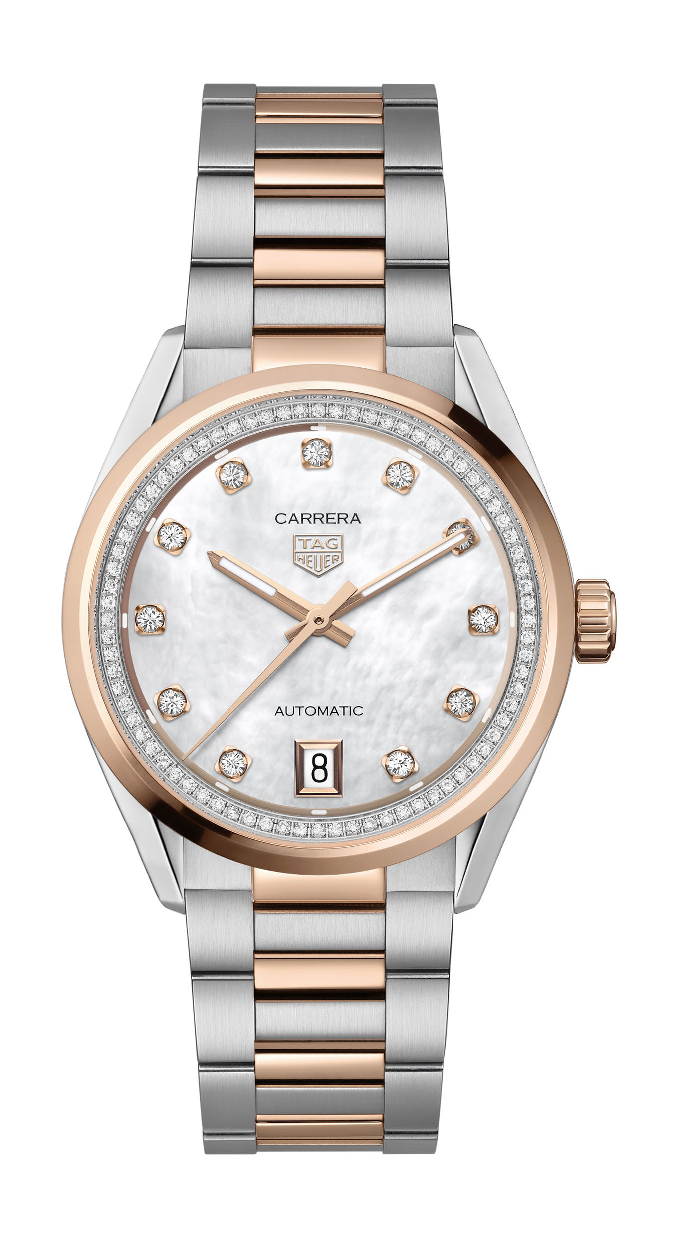 TAG Heuer Carrera Date luxury timepiece - detailed view