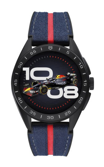 TAG Heuer Connected Calibre E4 45MM x Oracle Red Bull Racing Edition luxury timepiece - detailed view