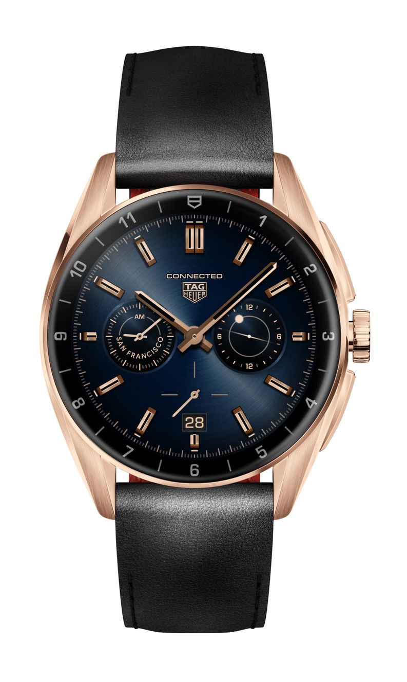 TAG Heuer Connected Golden Bright Edition luxury timepiece - detailed view
