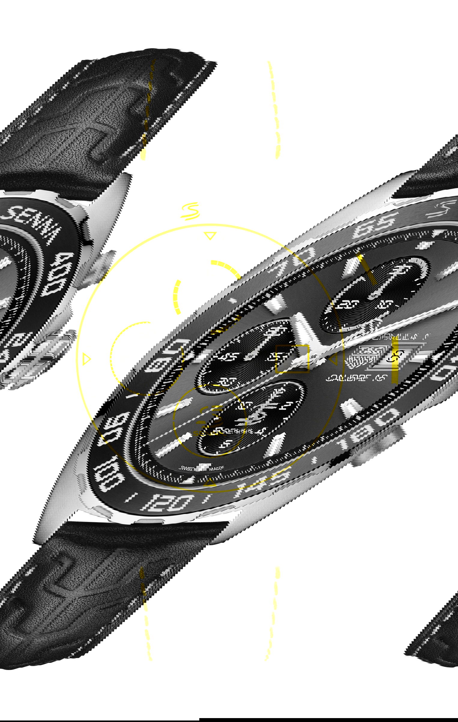 TAG Heuer Formula 1 Automatic Chronograph Senna Special Edition luxury timepiece - detailed view