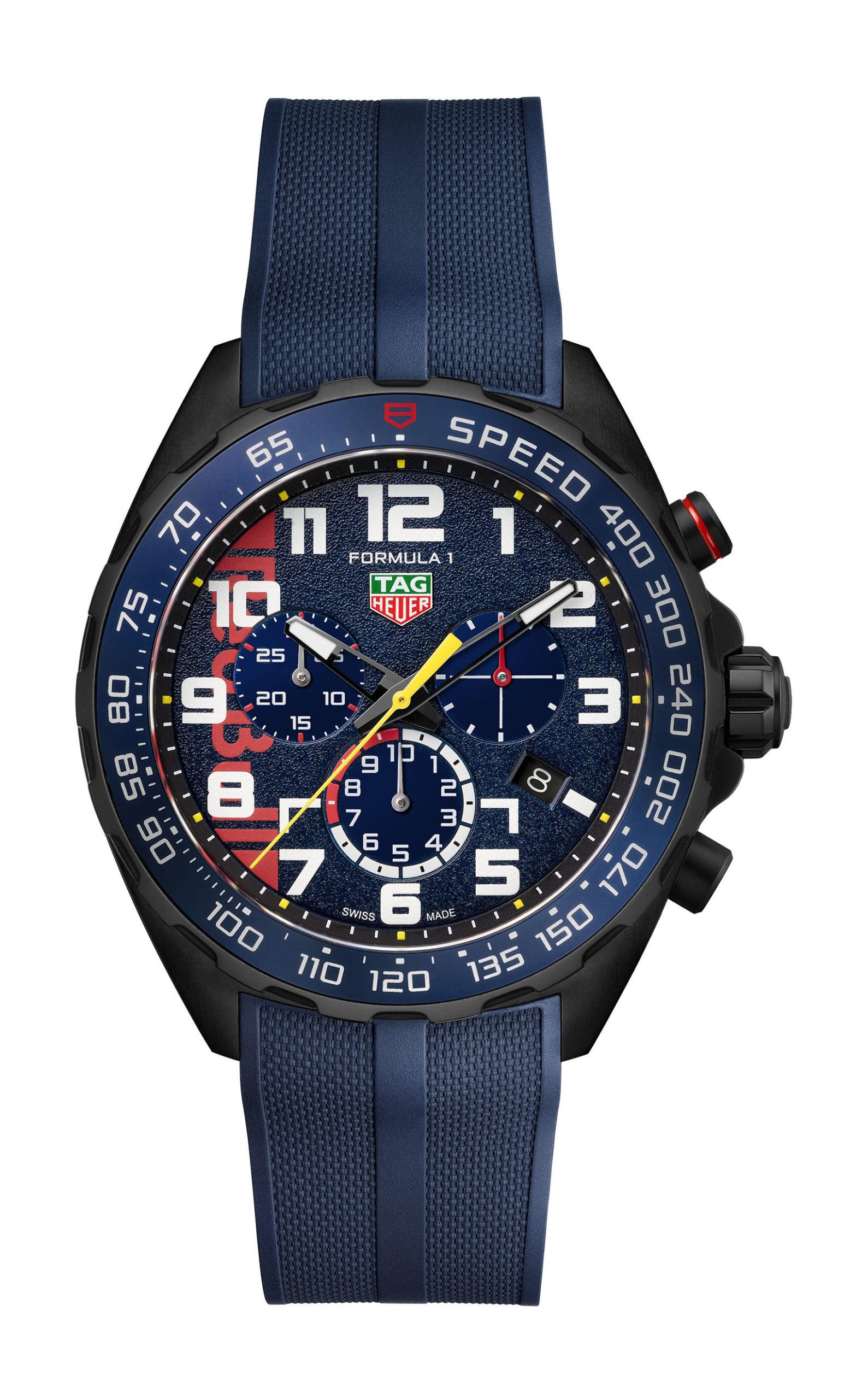 TAG Heuer Formula 1 Chronograph x Oracle Red Bull Racing luxury timepiece - detailed view