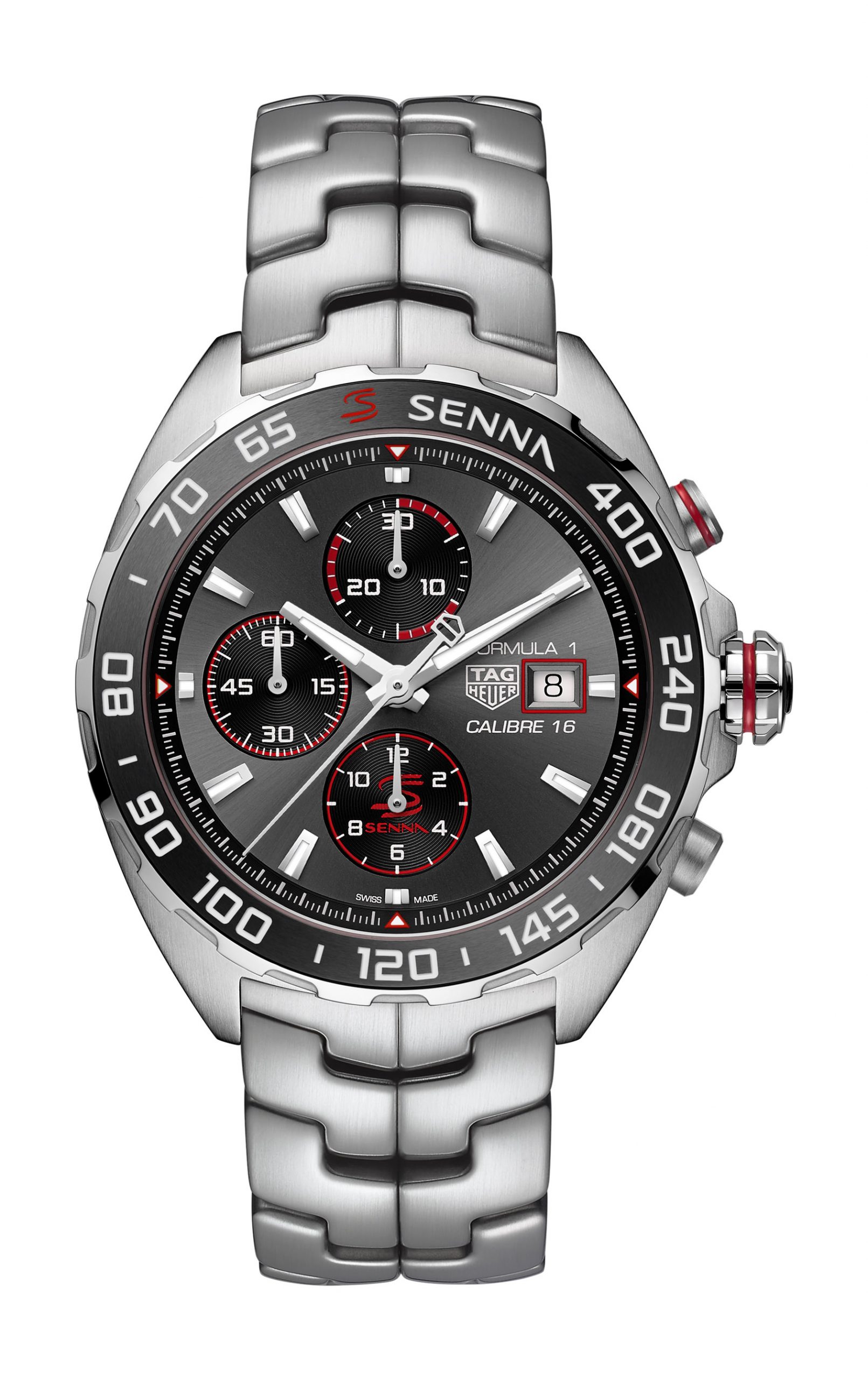 TAG Heuer Formula 1 Senna Special Edition luxury timepiece - detailed view