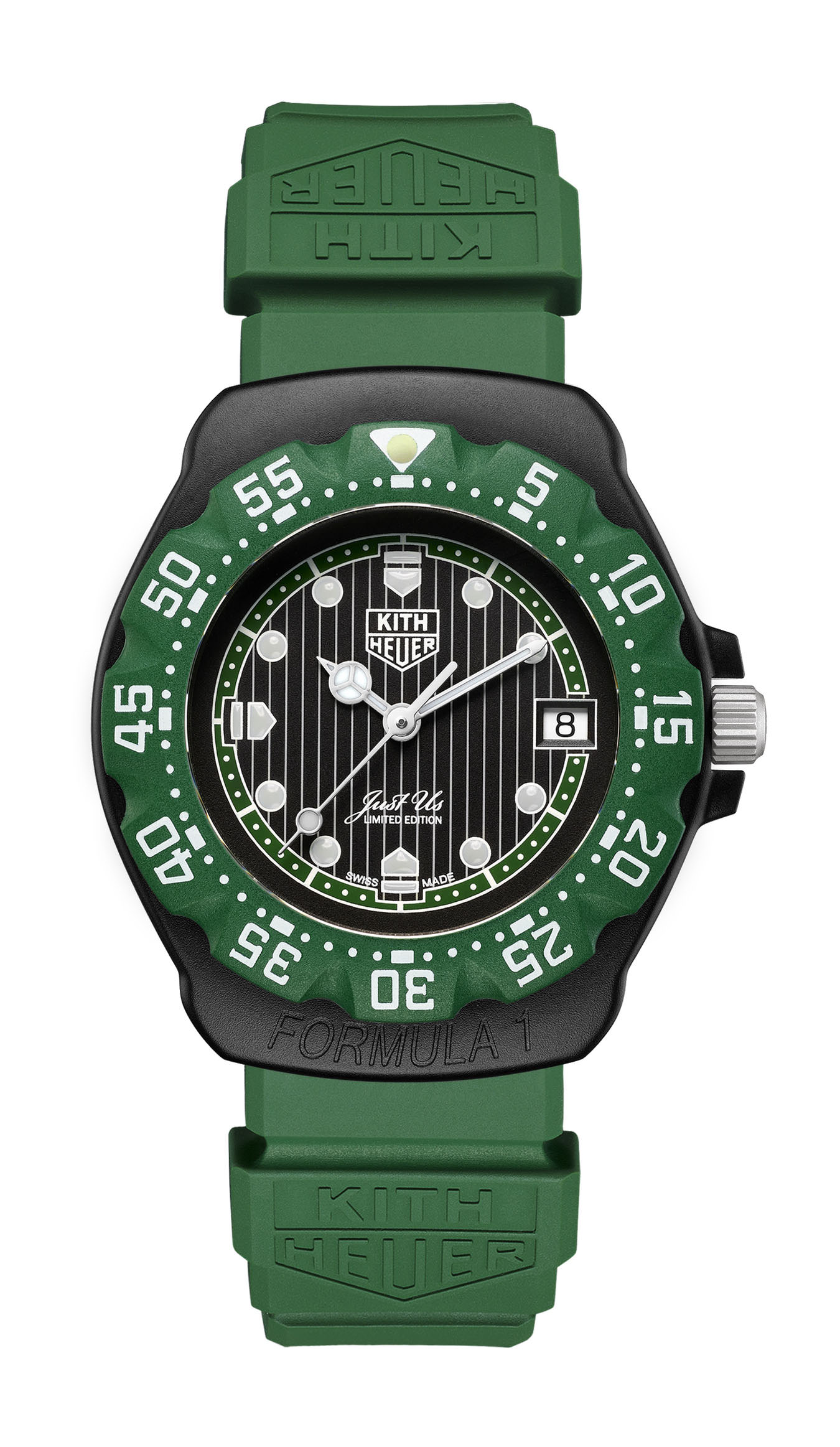 TAG Heuer Formula 1/Kith luxury timepiece - detailed view