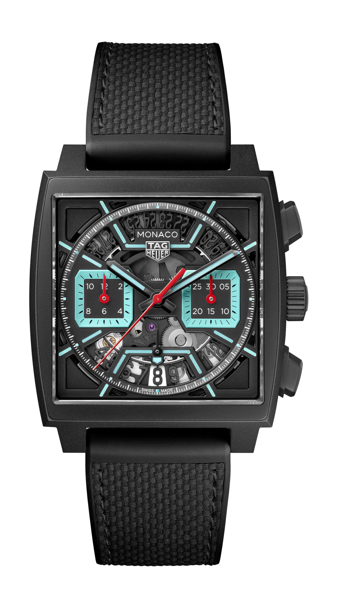 TAG Heuer Monaco Chronograph Skeleton luxury timepiece - detailed view