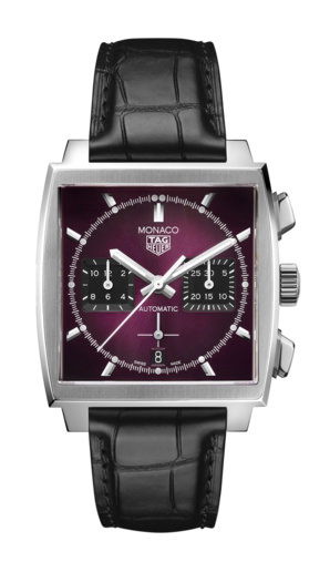 TAG Heuer Monaco Purple Dial Limited Edition luxury timepiece - detailed view