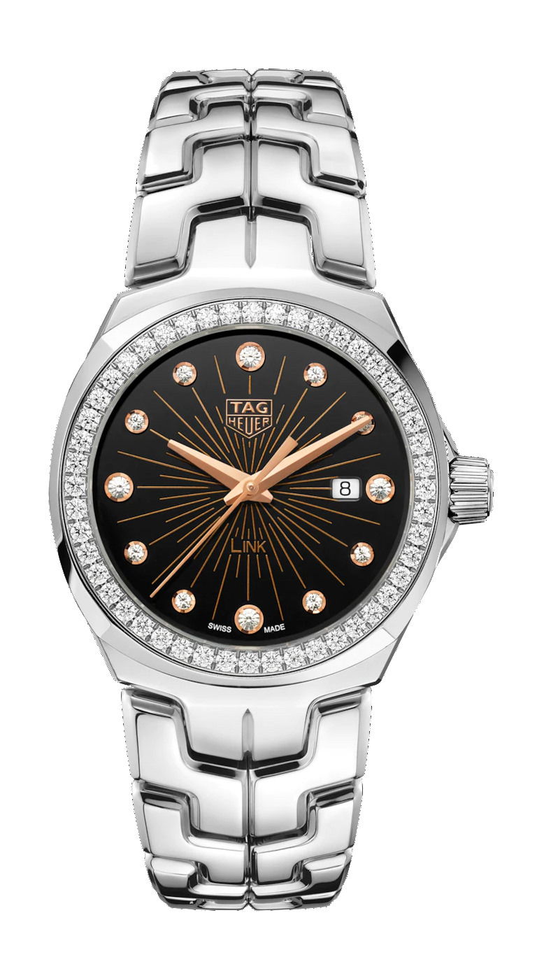 TAG Heuer Link luxury timepiece - detailed view