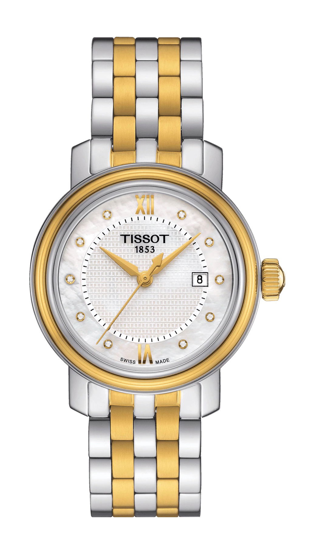 Tissot Bridgeport Lady luxury timepiece - detailed view