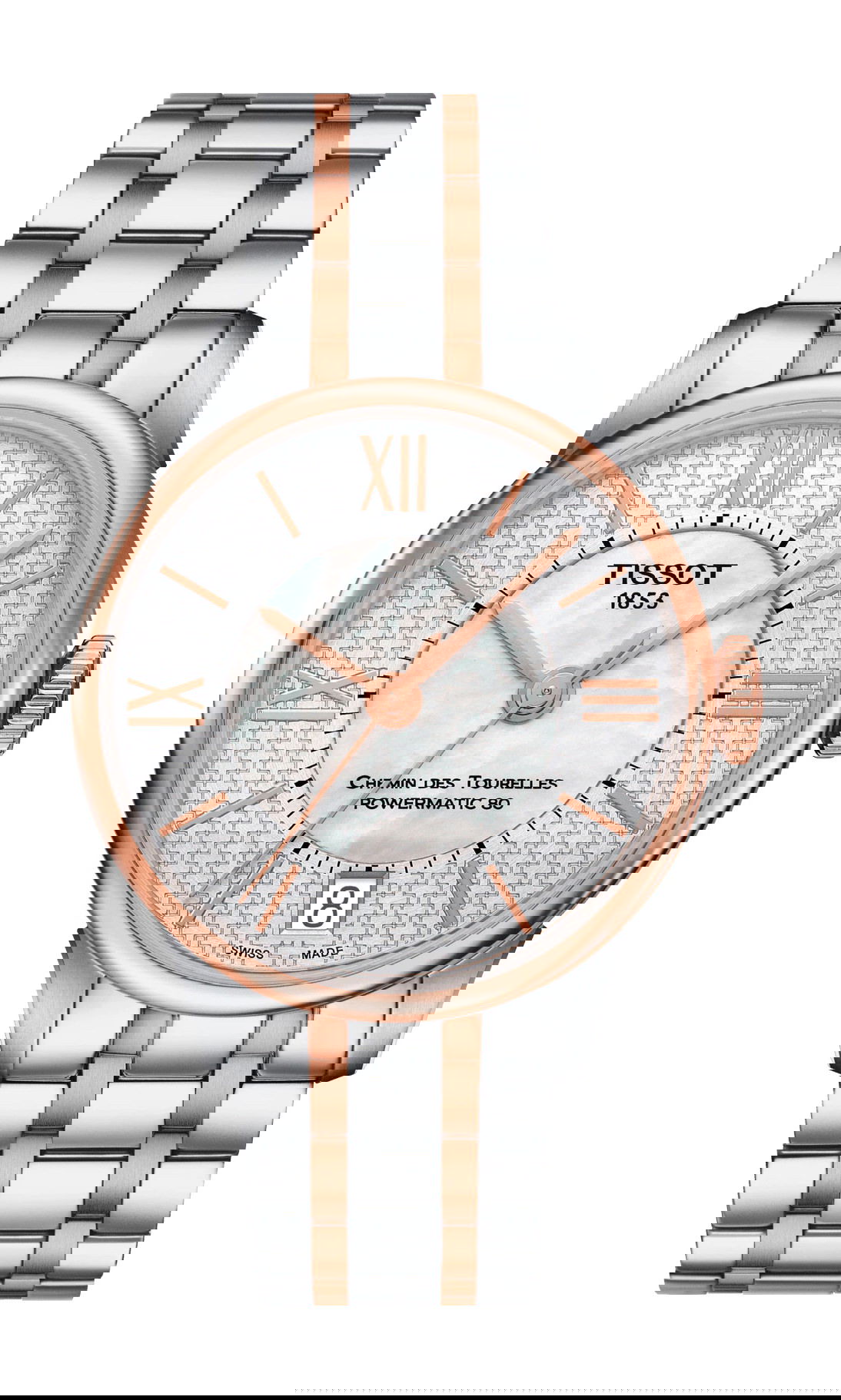 Tissot Chemin des Tourelles Powermatic 80 Helvetic Pride Lady luxury timepiece - detailed view