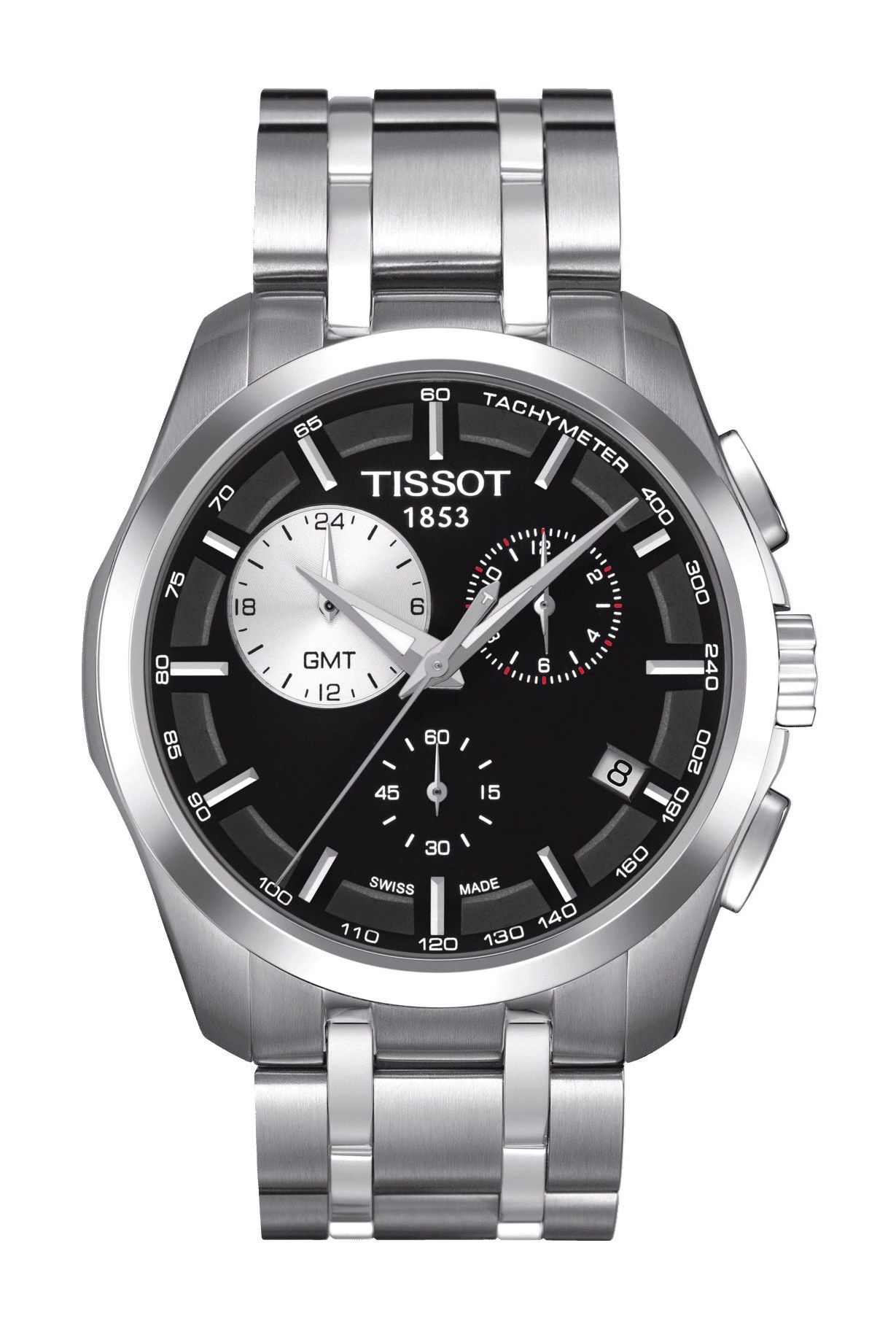 Tissot Couturier GMT luxury timepiece - detailed view